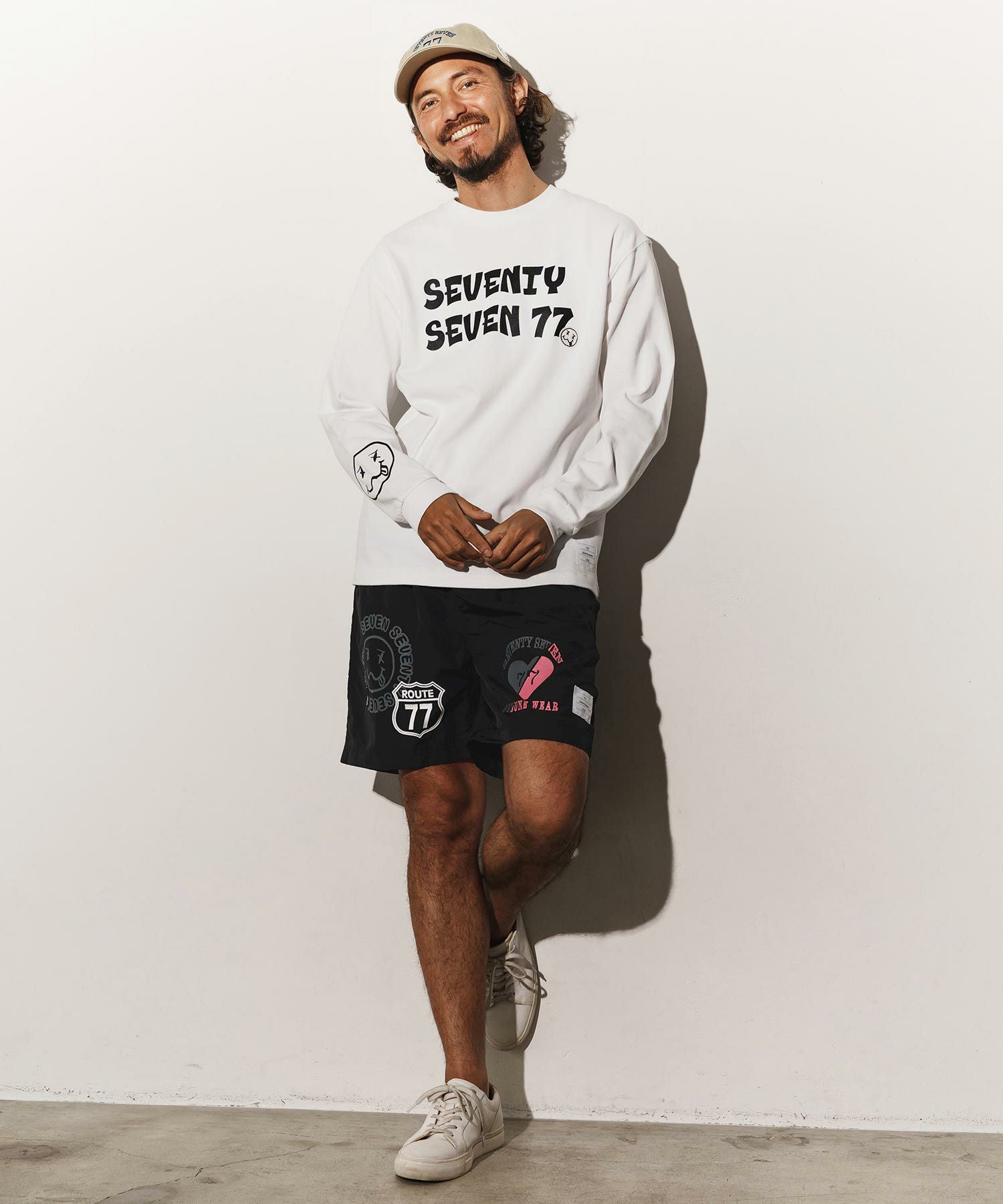 seventy seven(セブンティセブン)】nylon short pants (77mix