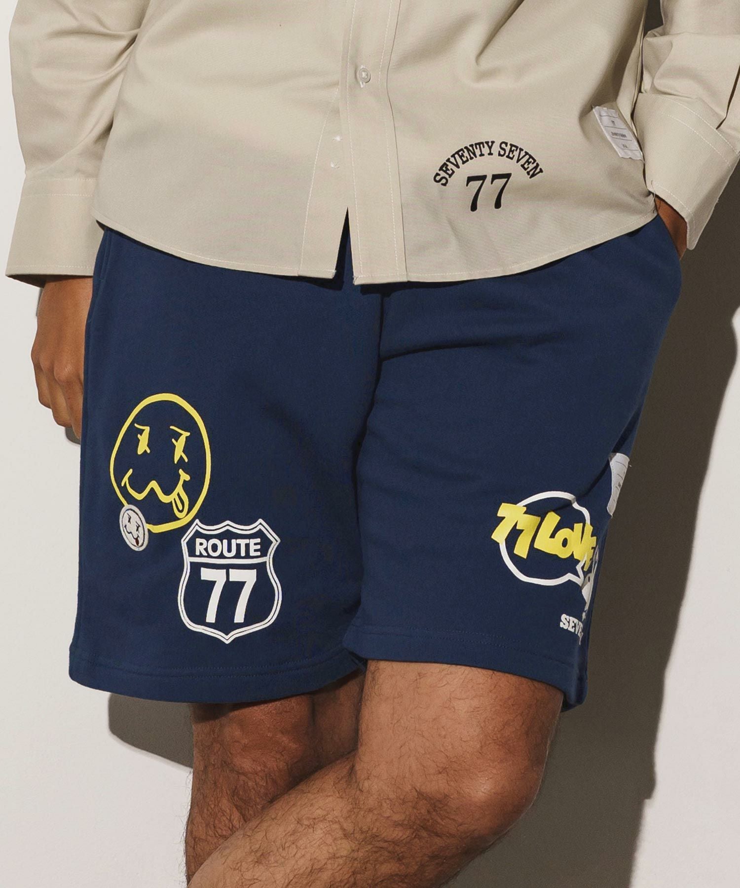 seventy seven(セブンティセブン)】middle onz sweat short pants