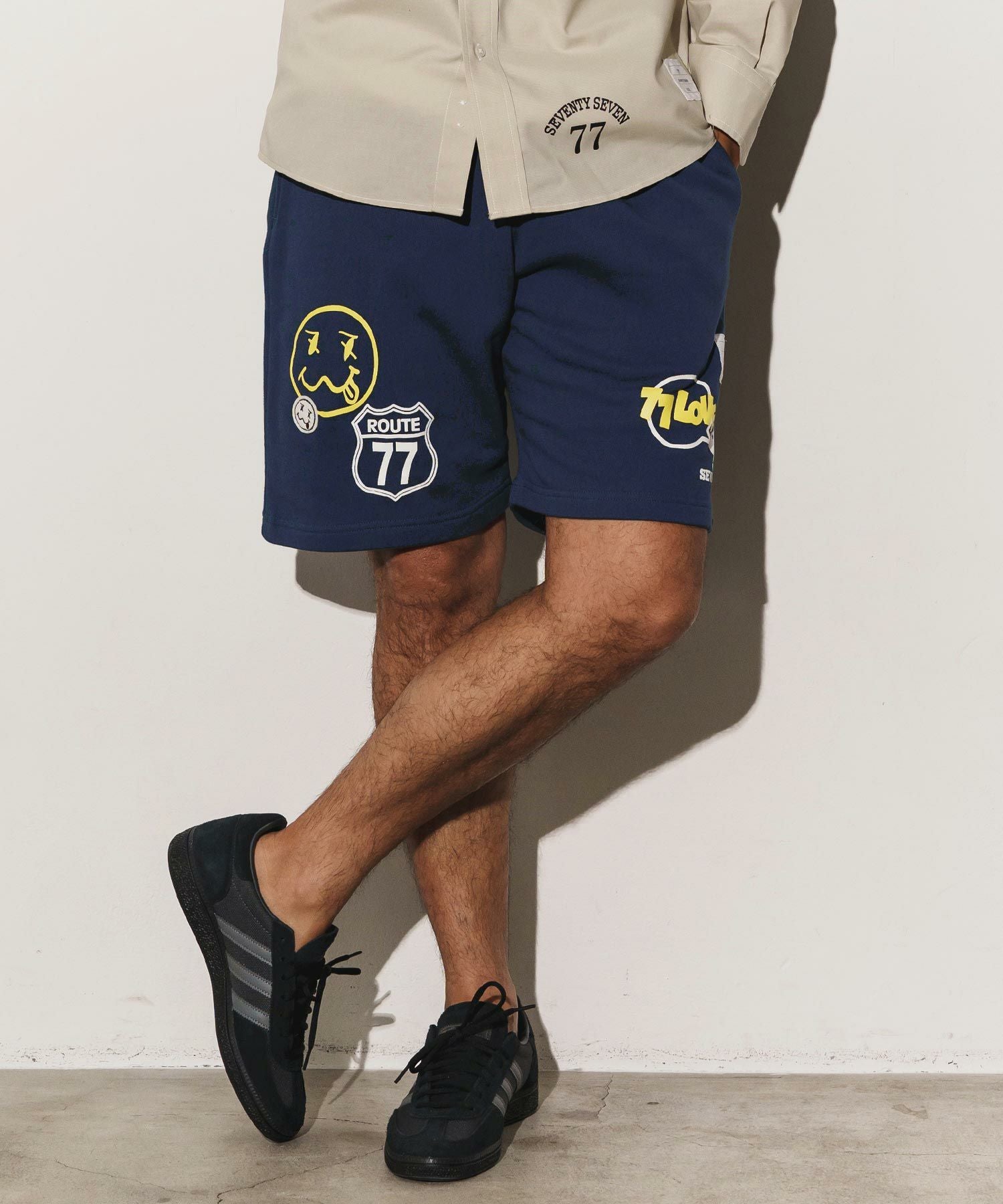 seventy seven(セブンティセブン)】middle onz sweat short pants