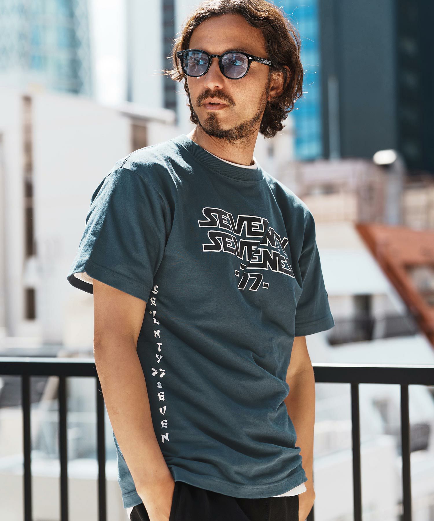 seventy seven(セブンティセブン)】denim jersey short pants ニット
