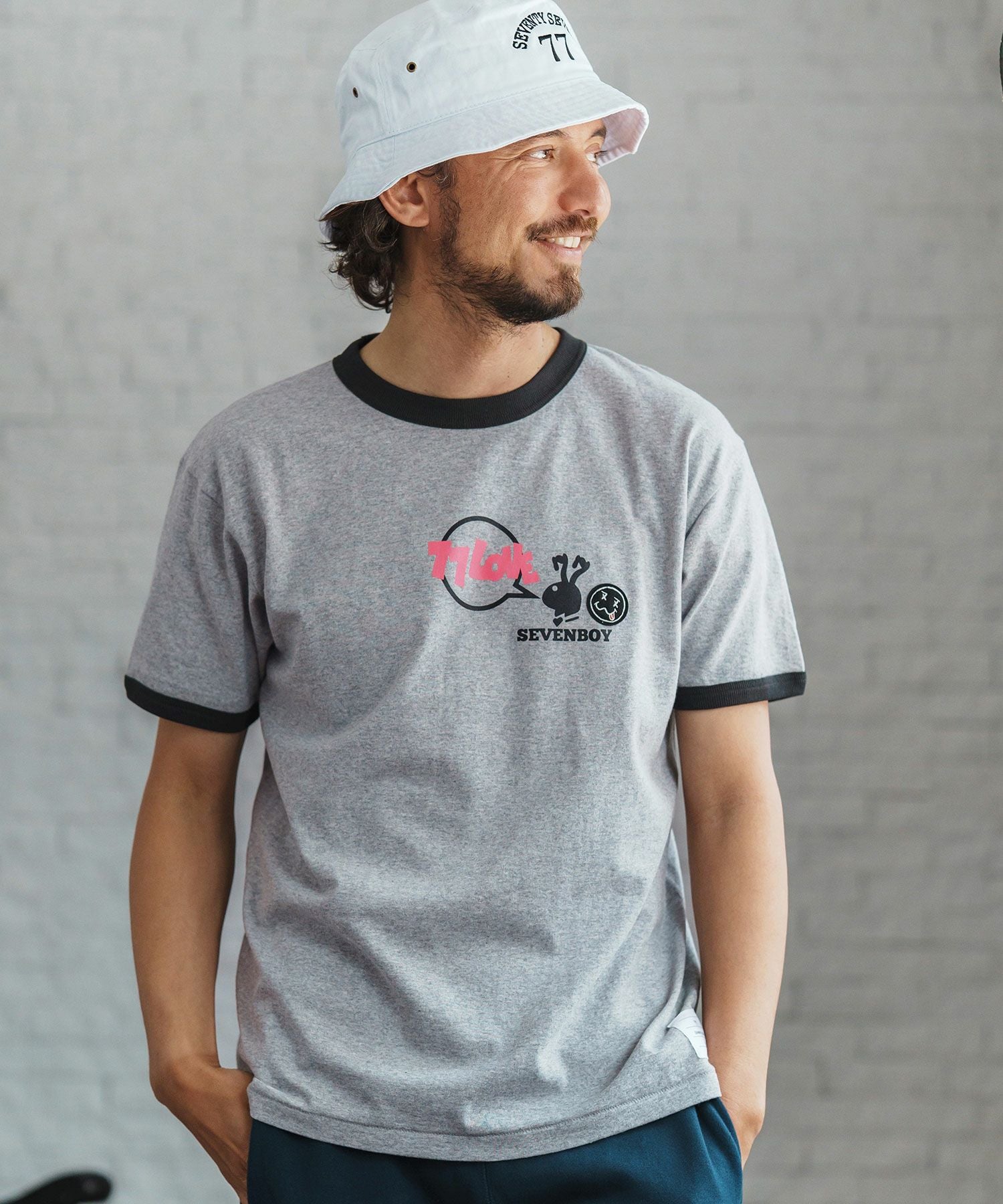 30%OFF【seventy seven(セブンティセブン)】middle onz S-S ringer t