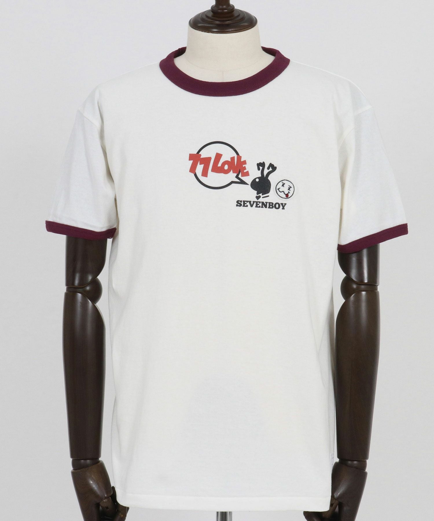 seventy seven(セブンティセブン)】middle onz S-S ringer t-shirts
