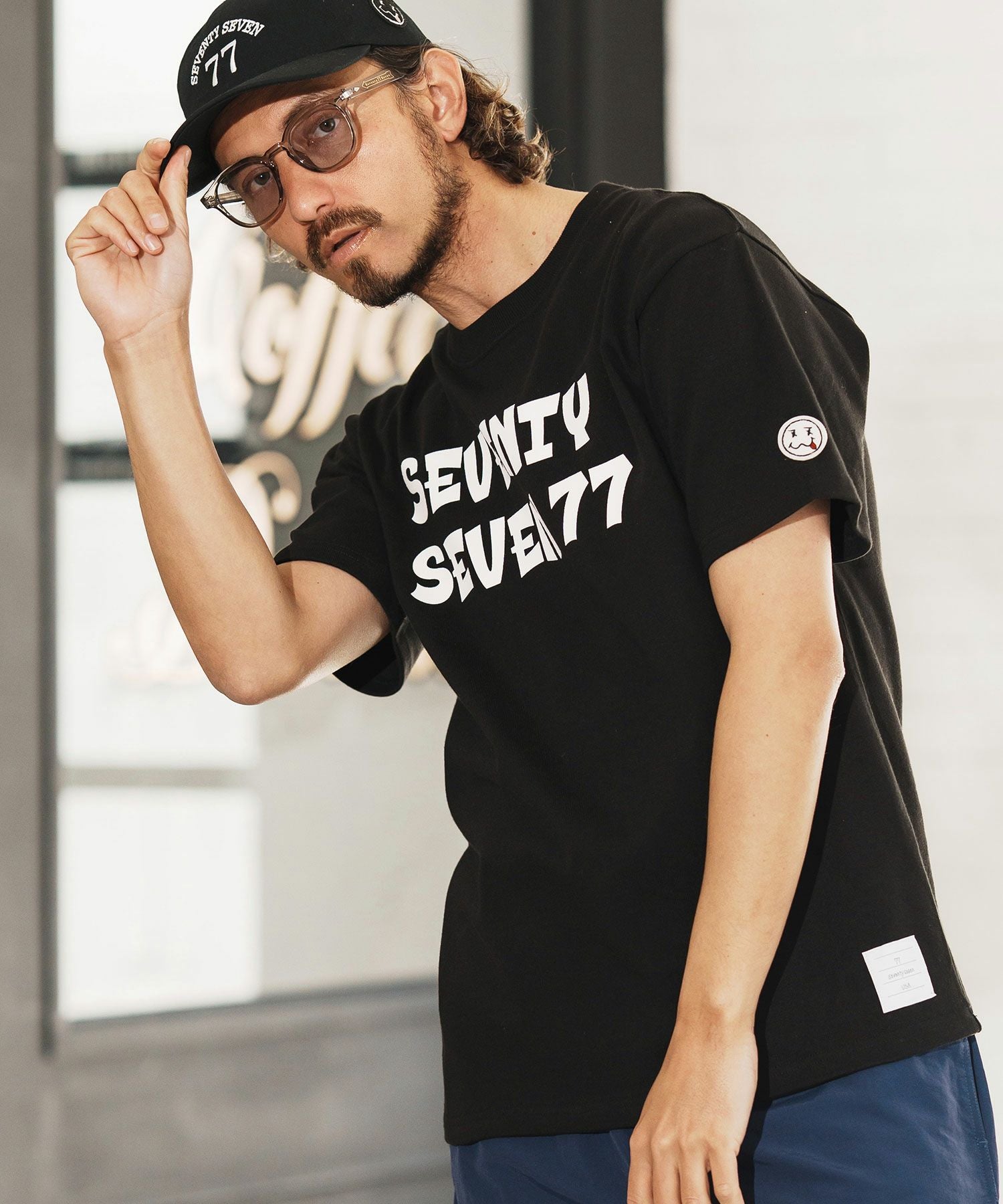 seventy seven(セブンティセブン)】denim jersey short pants ニット