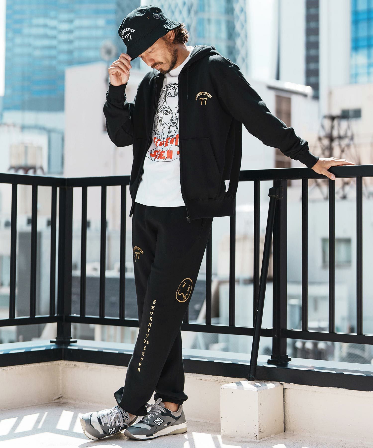 seventy seven(セブンティセブン)】middle onz zip up sweat hoodie