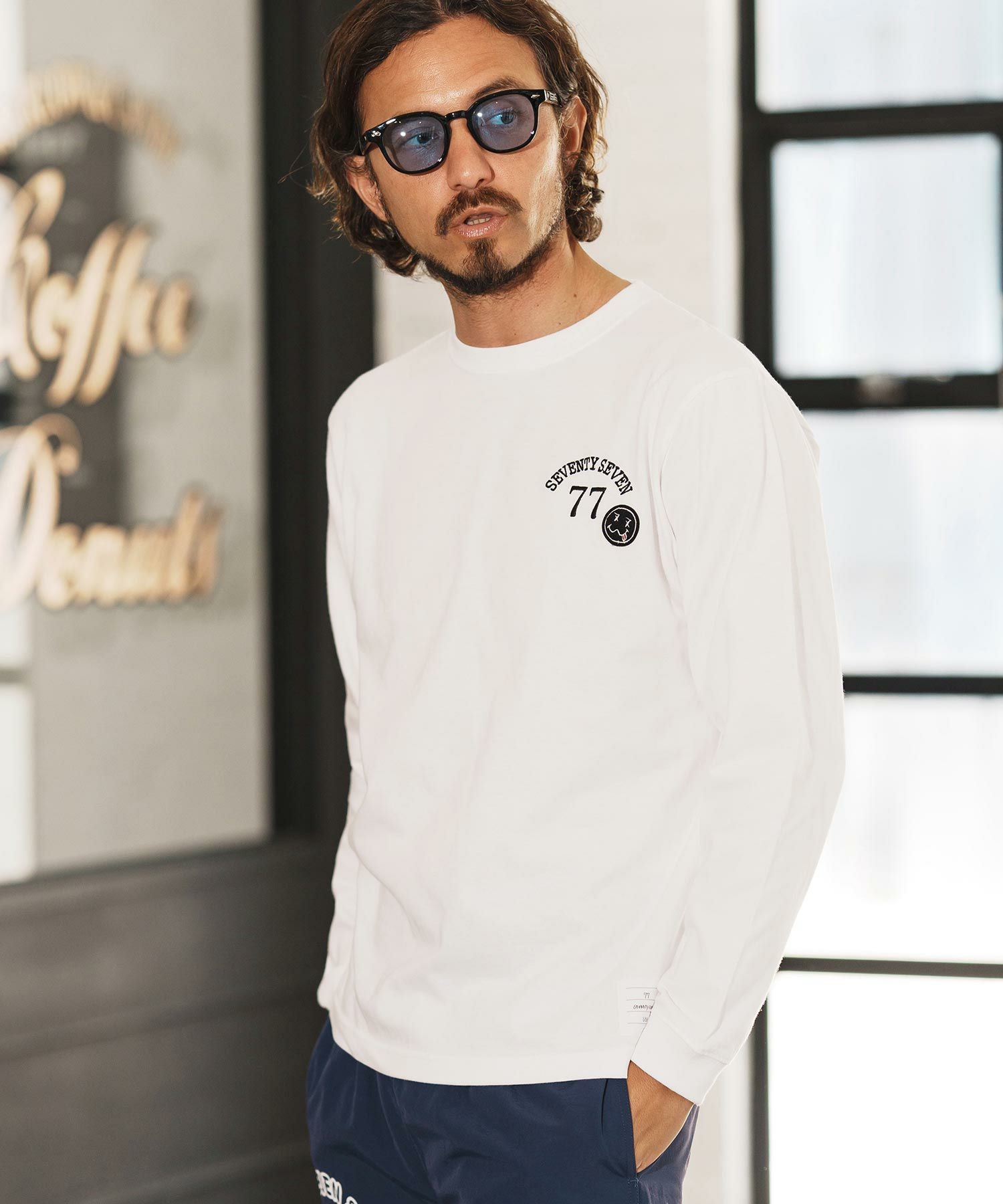 seventy seven(セブンティセブン)】middle onz L-S t-shirts (77arch