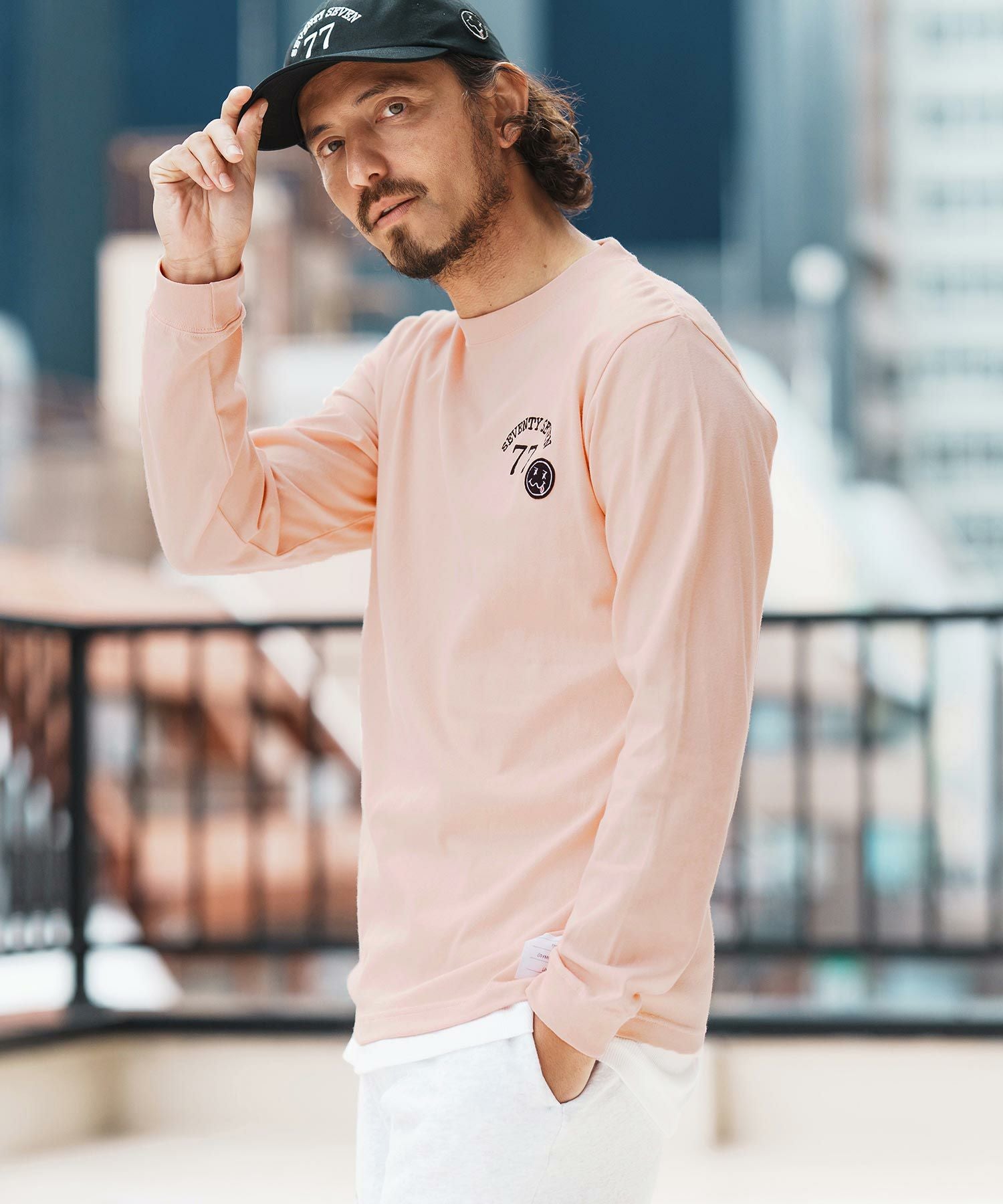 seventy seven(セブンティセブン)】middle onz L-S t-shirts (77arch