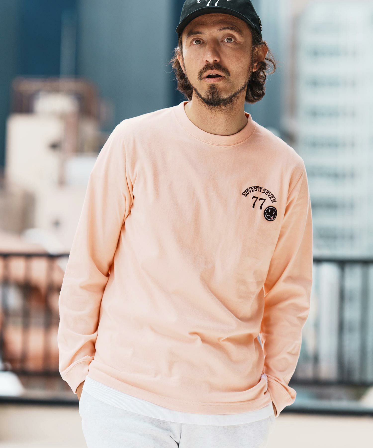 seventy seven(セブンティセブン)】middle onz L-S t-shirts (77arch