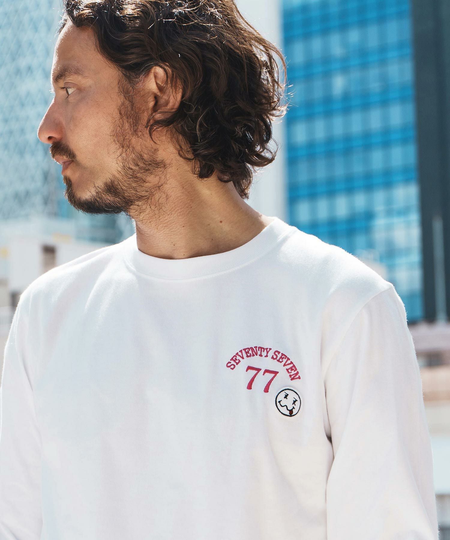 seventy seven(セブンティセブン)】middle onz L-S t-shirts (77arch