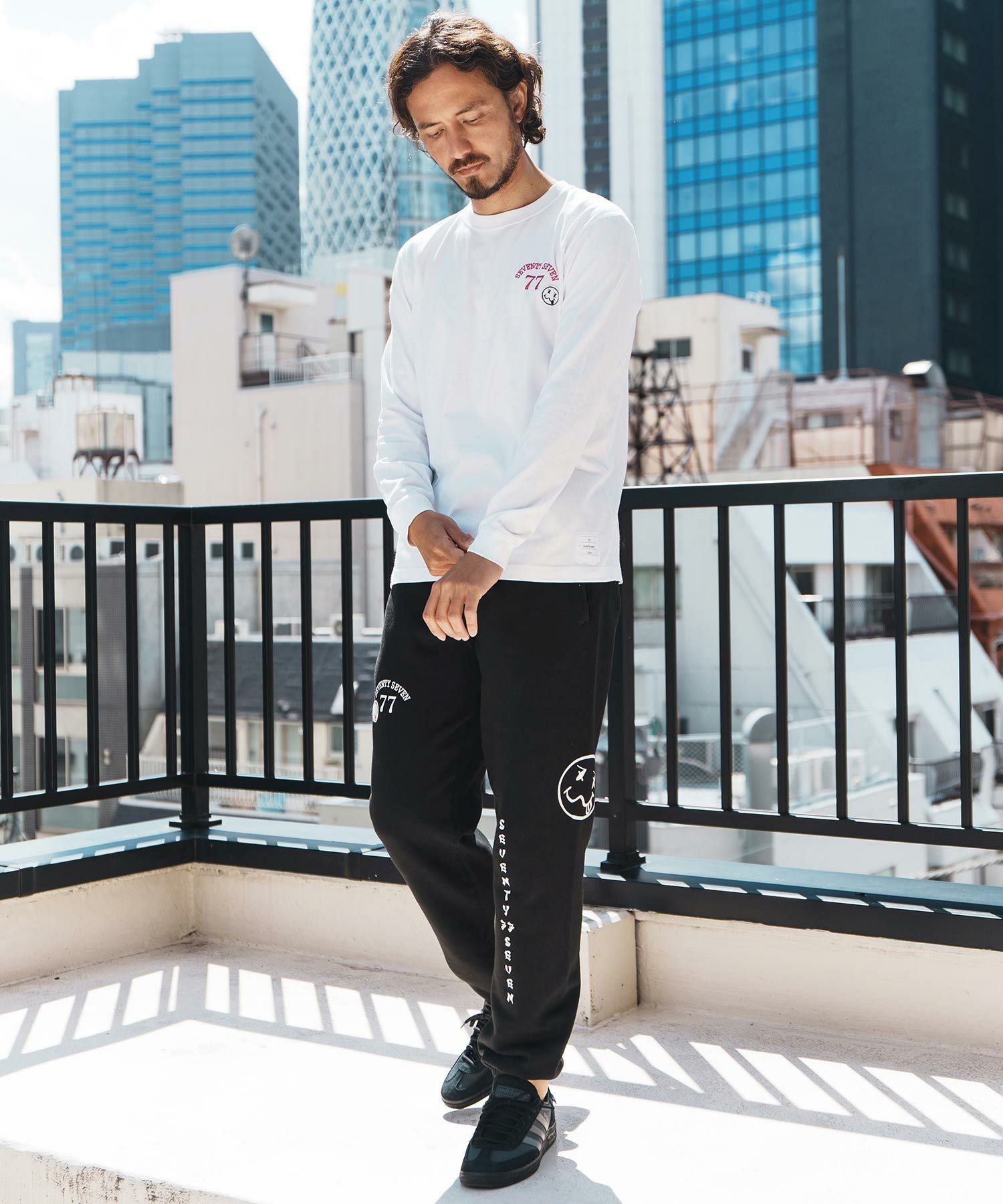 seventy seven(セブンティセブン)】middle onz L-S t-shirts (77arch