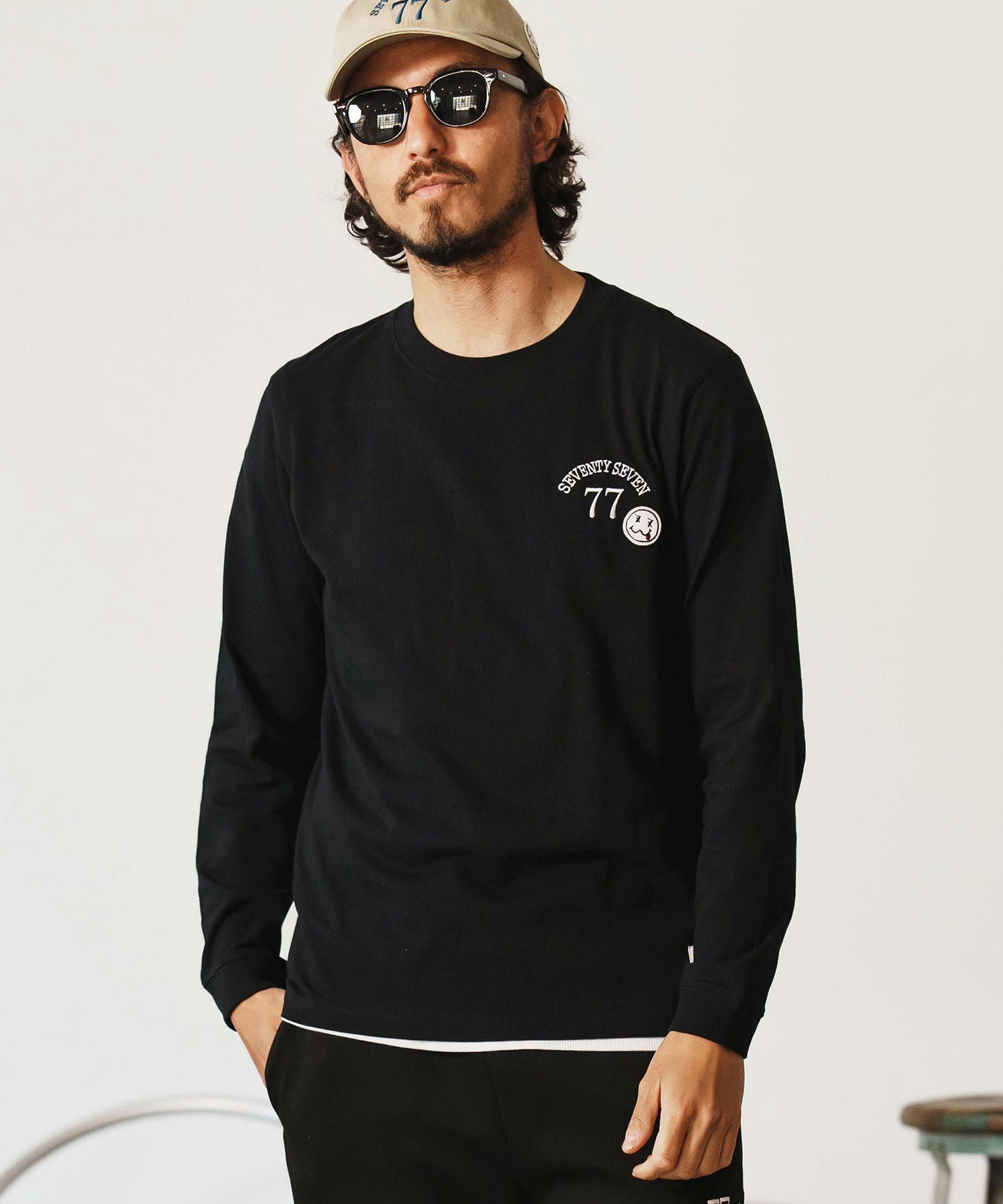 seventy seven(セブンティセブン)】middle onz L-S t-shirts (77arch