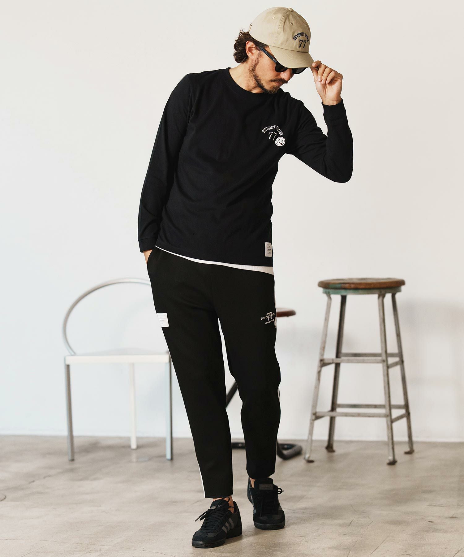 seventy seven(セブンティセブン)】middle onz L-S t-shirts (77arch