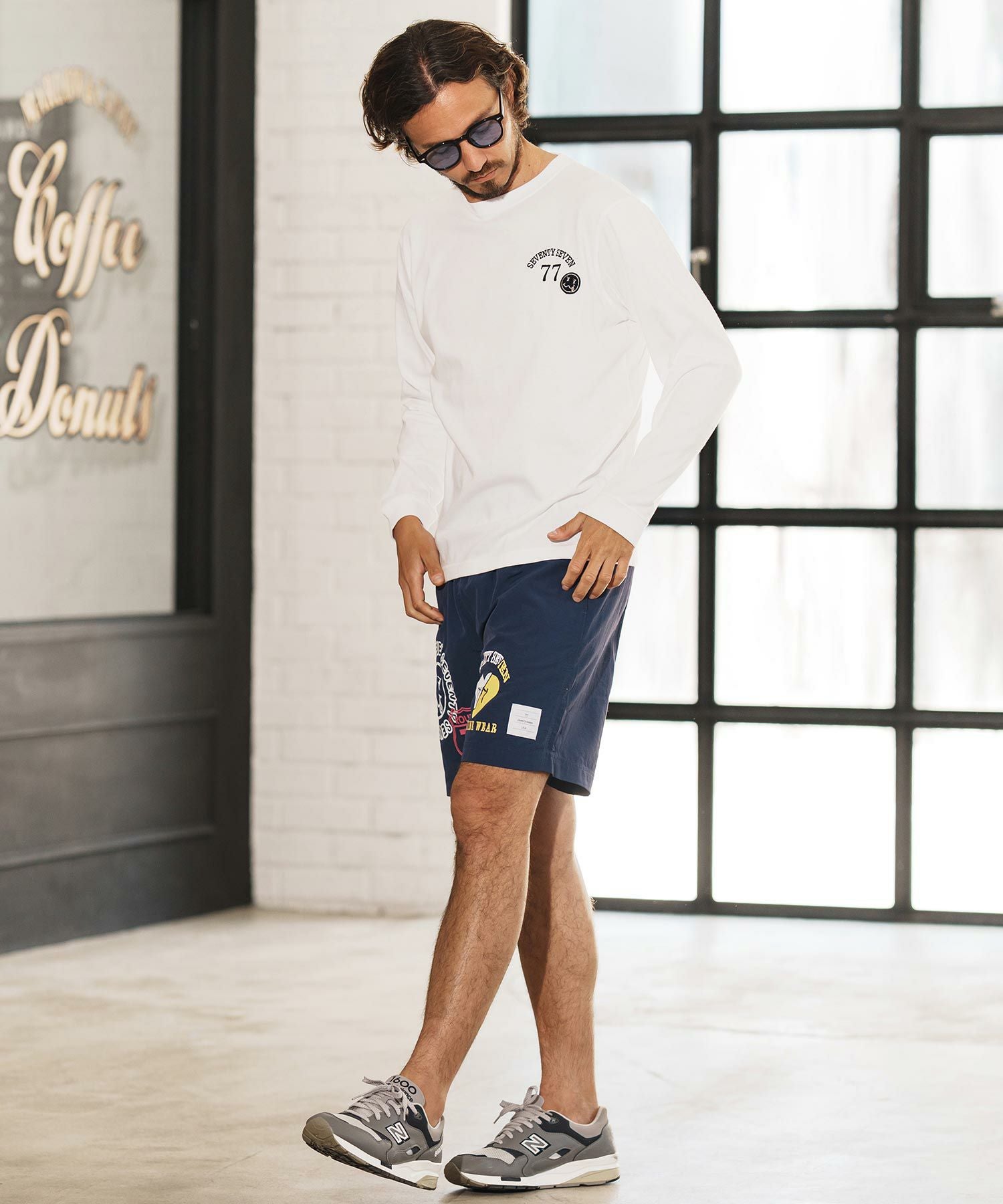seventy seven(セブンティセブン)】middle onz L-S t-shirts (77arch
