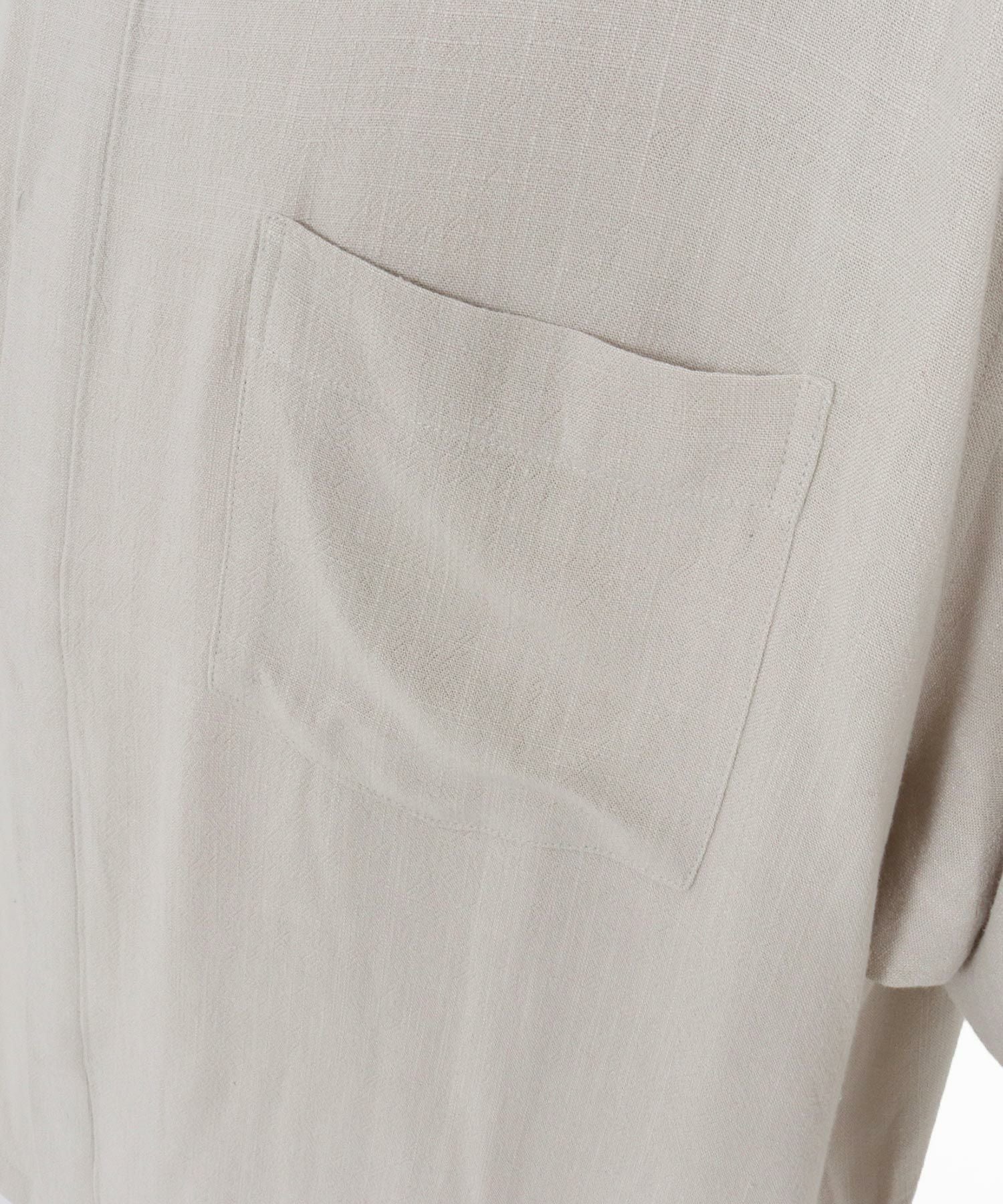 50%OFF【CAMBIO(カンビオ)】Linen Rayon Fly Front 3-4 Sleeve Shirts