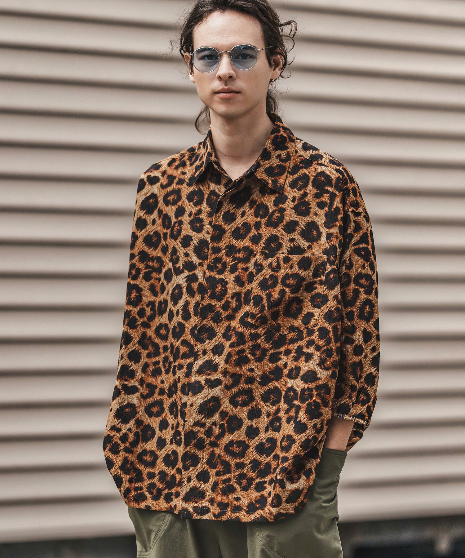 おれおページ 30%OFF【CAMBIO(カンビオ)】Leopard and Dobby Jacquard Fly Front 3-4