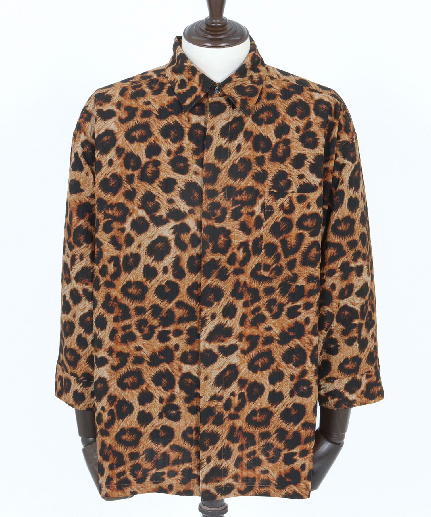 30%OFF【CAMBIO(カンビオ)】Leopard and Dobby Jacquard Fly Front 3-4