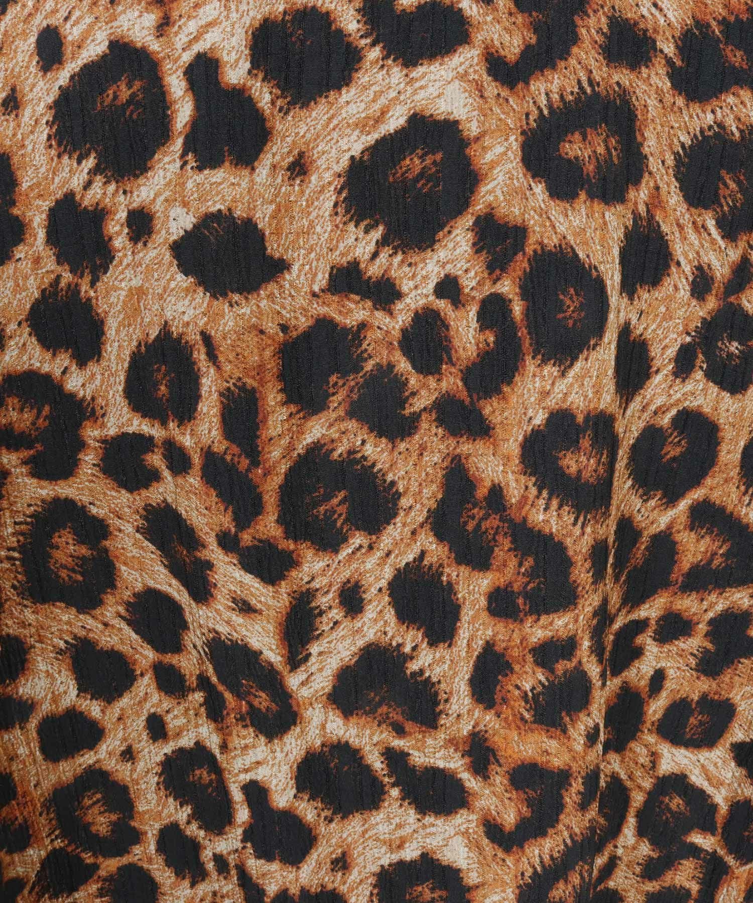 30%OFF【CAMBIO(カンビオ)】Leopard and Dobby Jacquard Fly Front 3-4