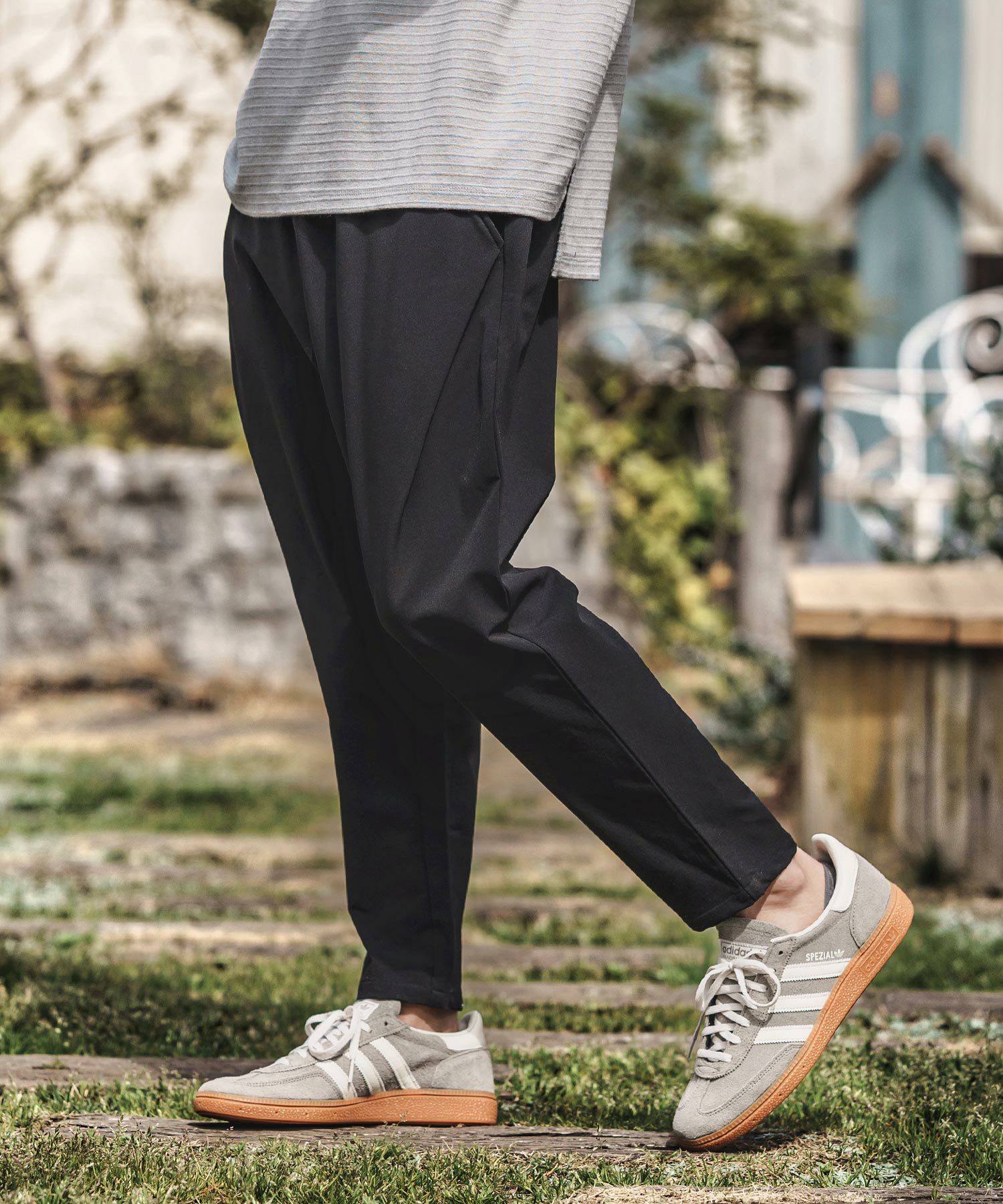 CAMBIO(カンビオ)】Stretch Nylon Tapered Pants ナイロンテーパード