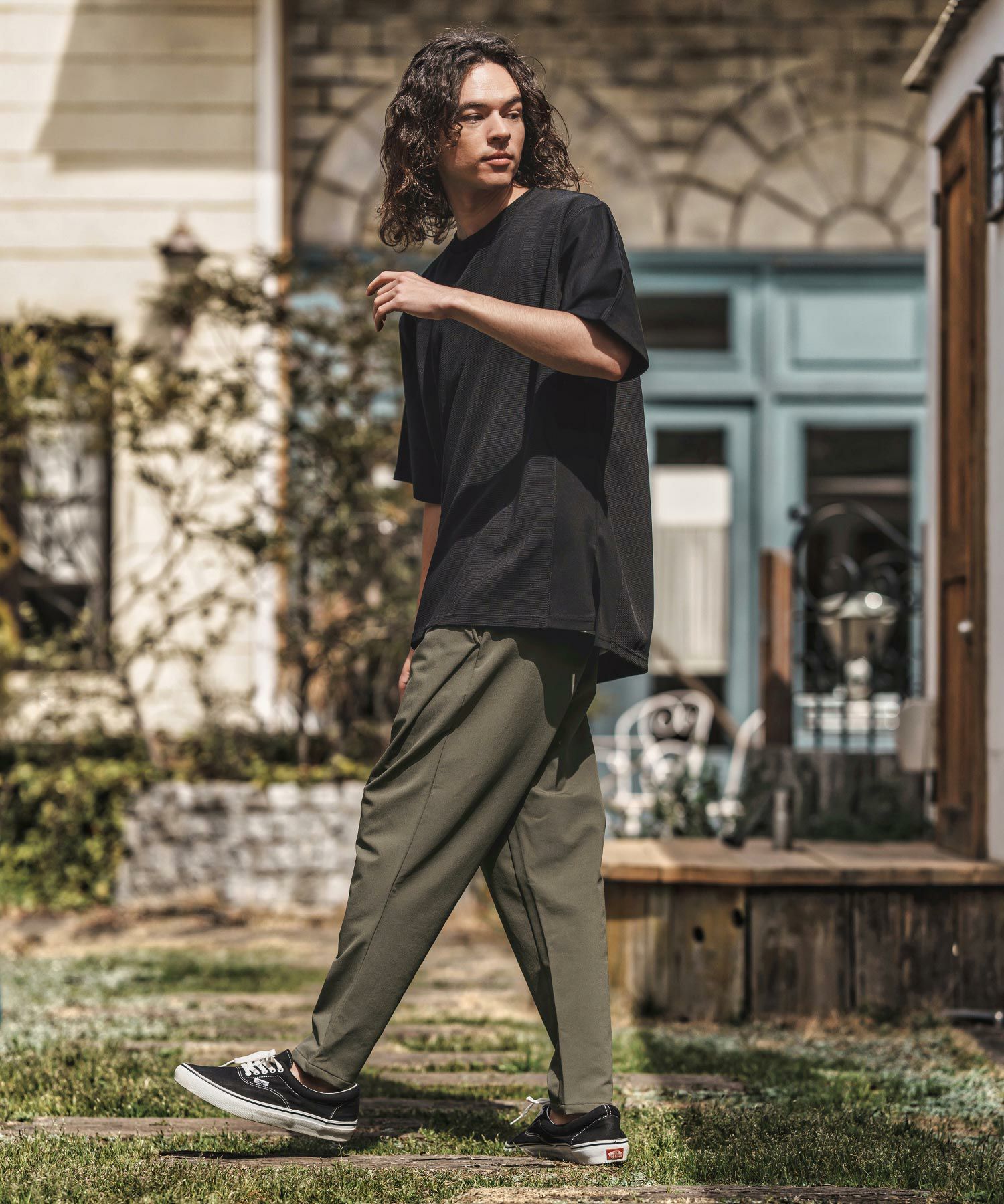 CAMBIO(カンビオ)】Stretch Nylon Tapered Pants ナイロンテーパード