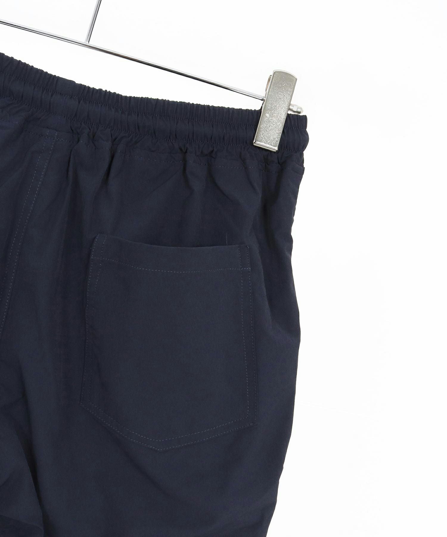 CAMBIO(カンビオ) パッカリングナイロンテーパードパンツ　ネイビー【M】 一部サイズカラー予約販売6月上旬～中旬入荷】【CAMBIO(カンビオ