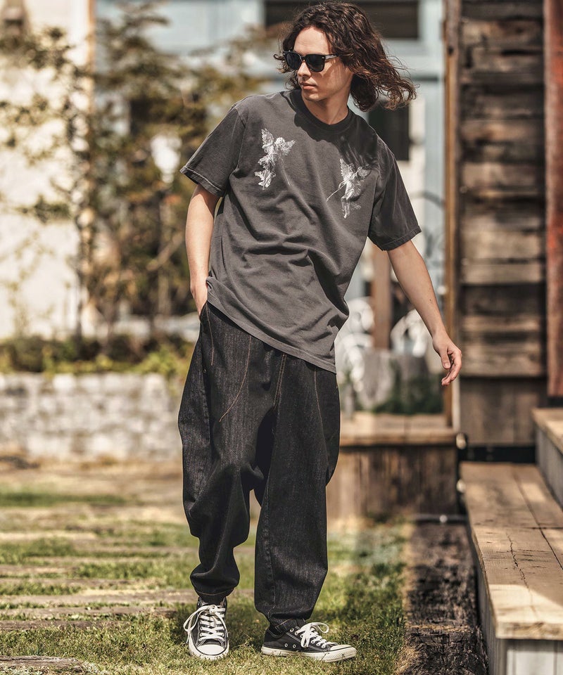 30%OFF【CAMBIO(カンビオ)】タックステッチバルーンデニムパンツ 