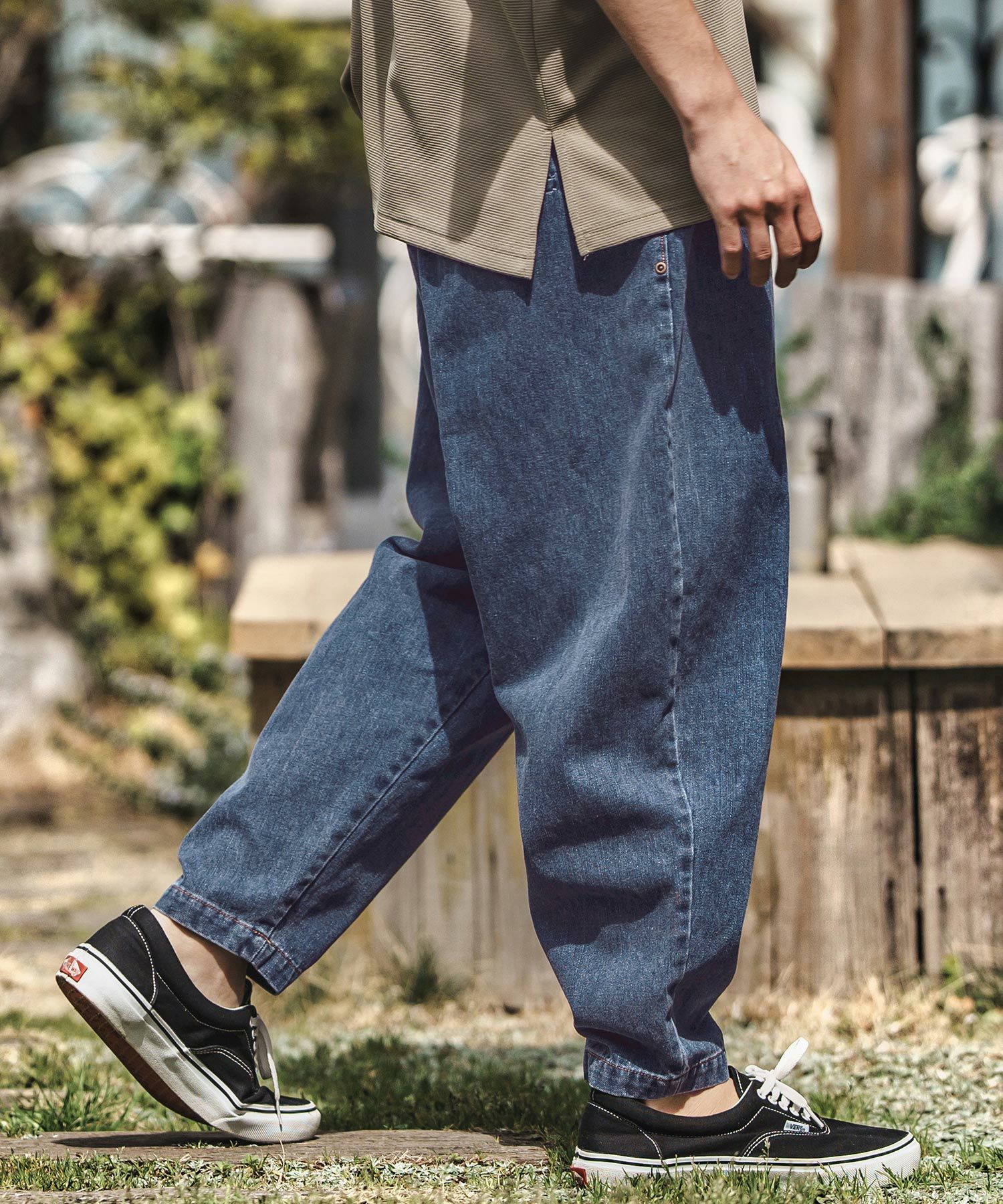 30%OFF【CAMBIO(カンビオ)】タックステッチバルーンデニムパンツ