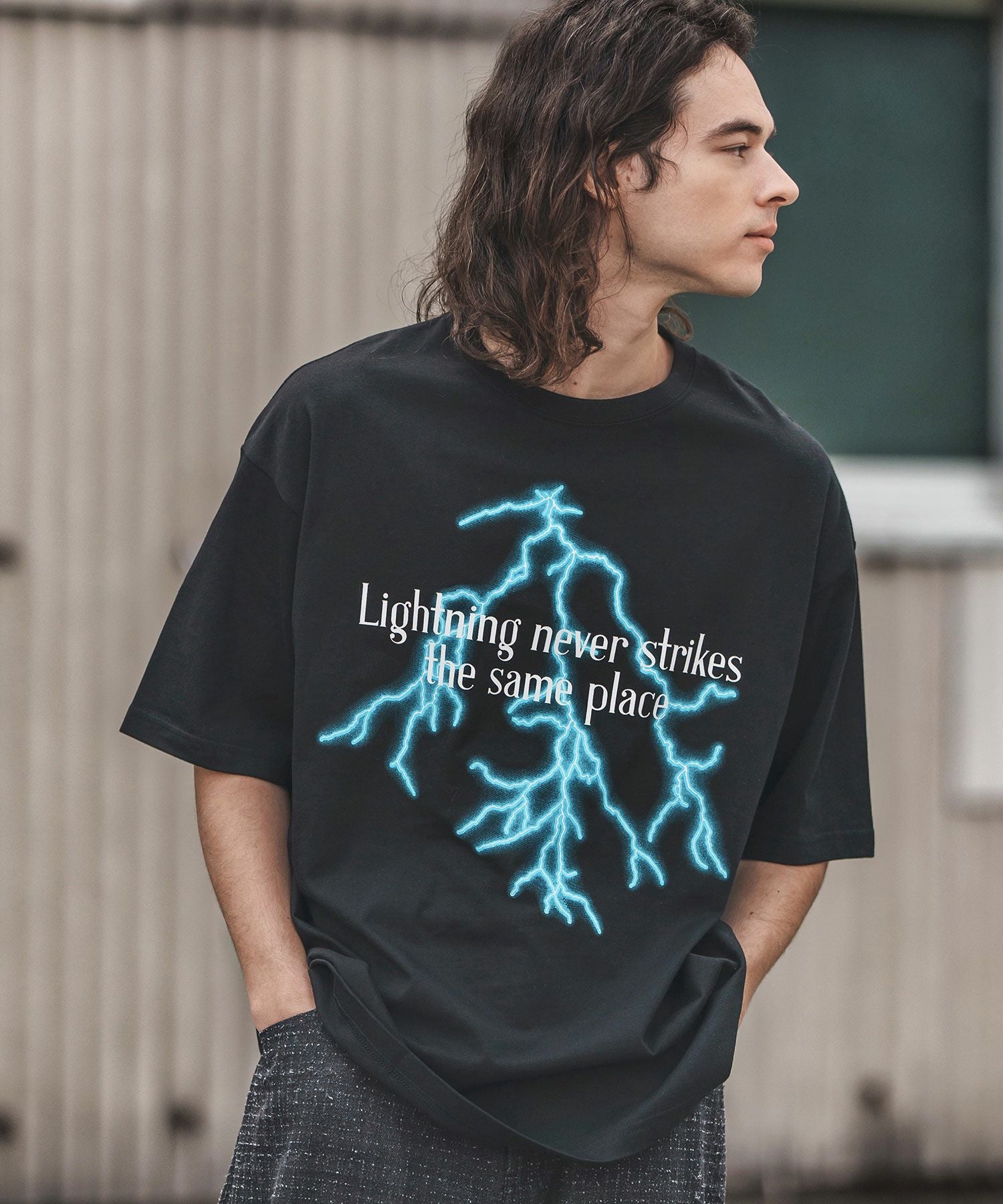 30%OFF【CAMBIO(カンビオ)】 プリントTビッグ_Lightning Tシャツ
