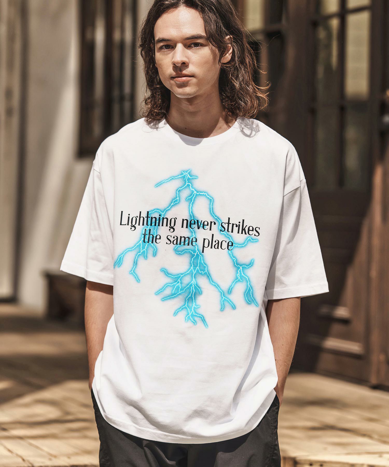 30%OFF【CAMBIO(カンビオ)】 プリントTビッグ_Lightning Tシャツ