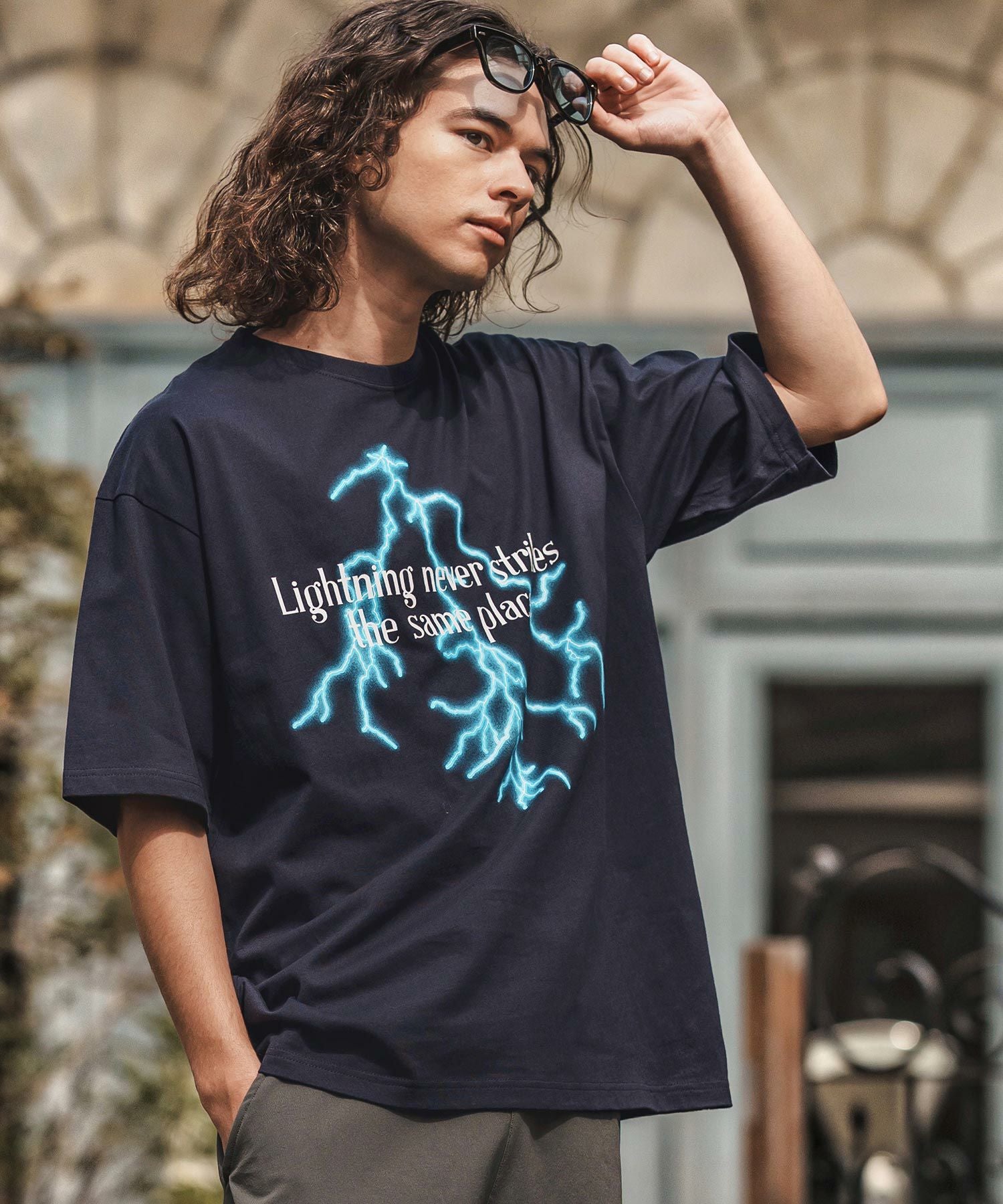 babylclub tシャツ CAMBIO(カンビオ)】 プリントTビッグ_Lightning Tシャツ(2501102MCB