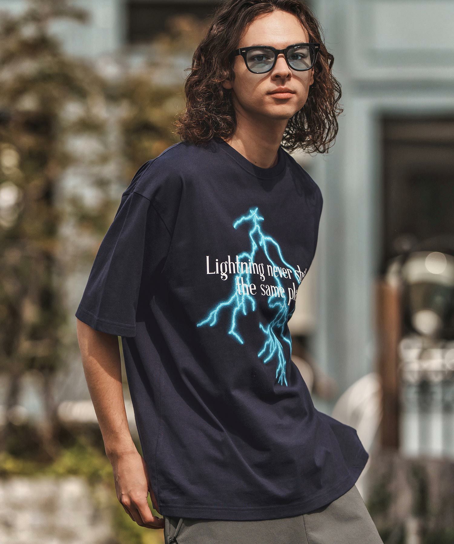 30%OFF【CAMBIO(カンビオ)】 プリントTビッグ_Lightning Tシャツ