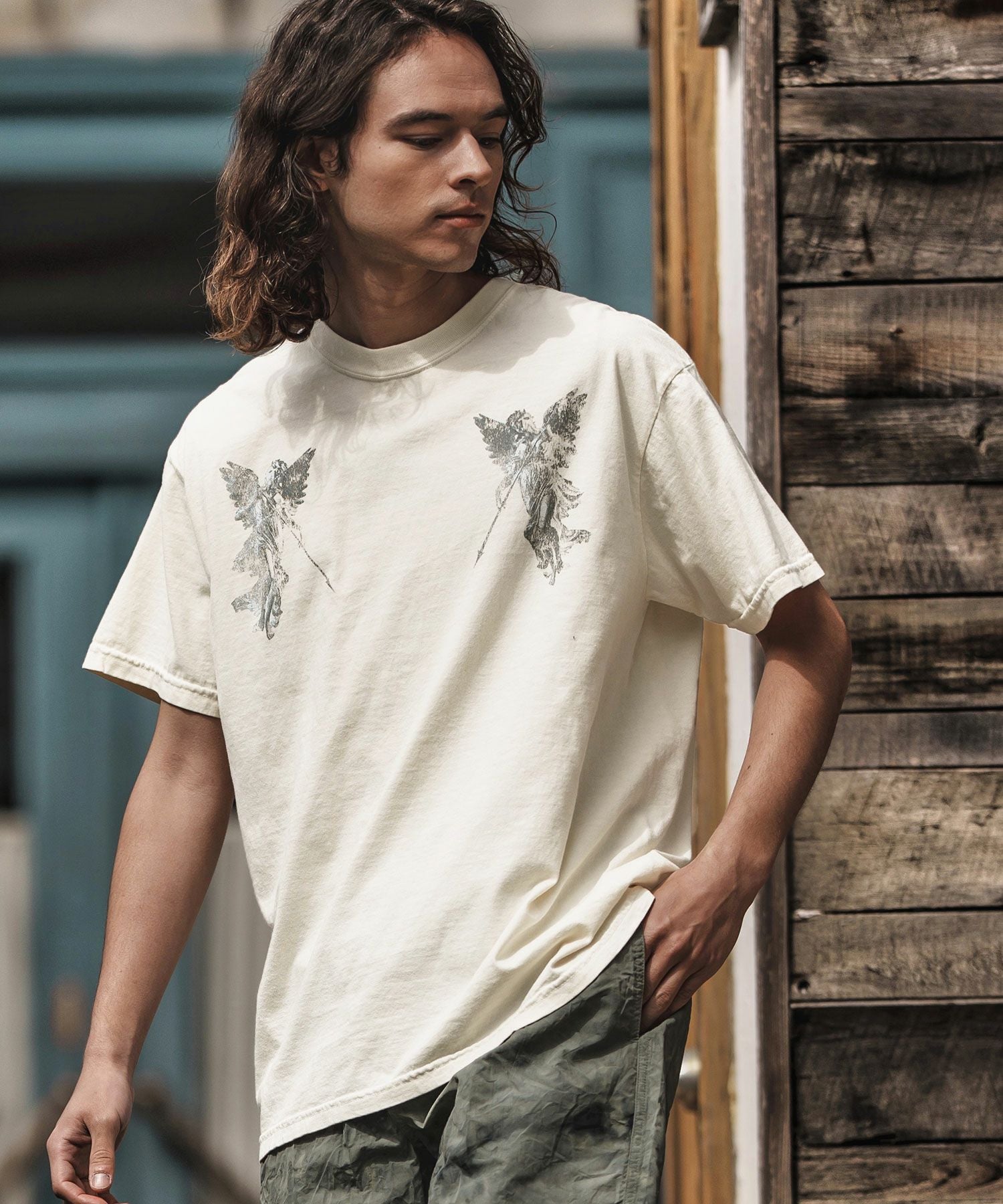 CAMBIO(カンビオ)】ピグメントTシャツ_Angels(2501108MCB) | CAMBIO