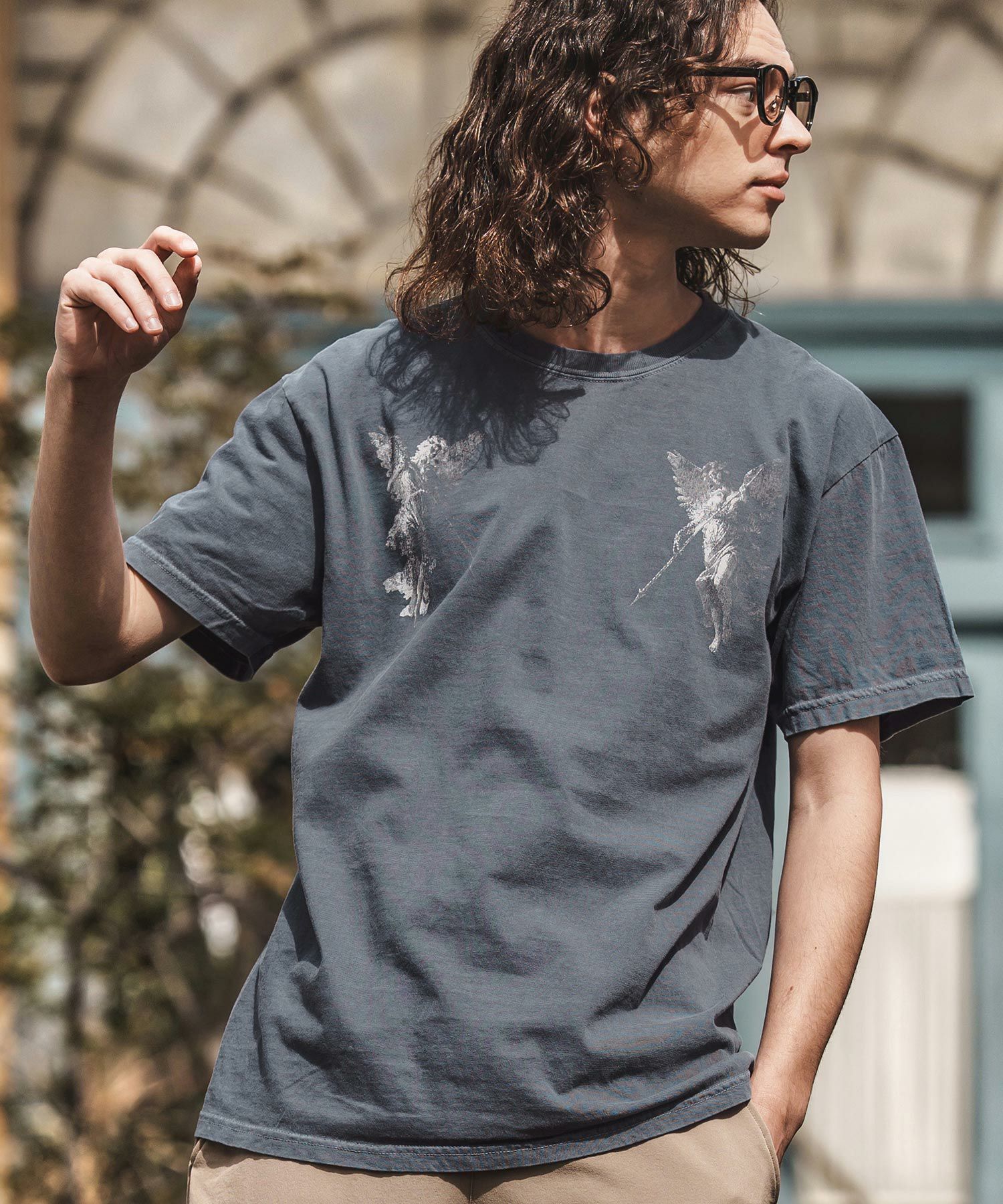 CAMBIO(カンビオ)】ピグメントTシャツ_Angels(2501108MCB) | CAMBIO
