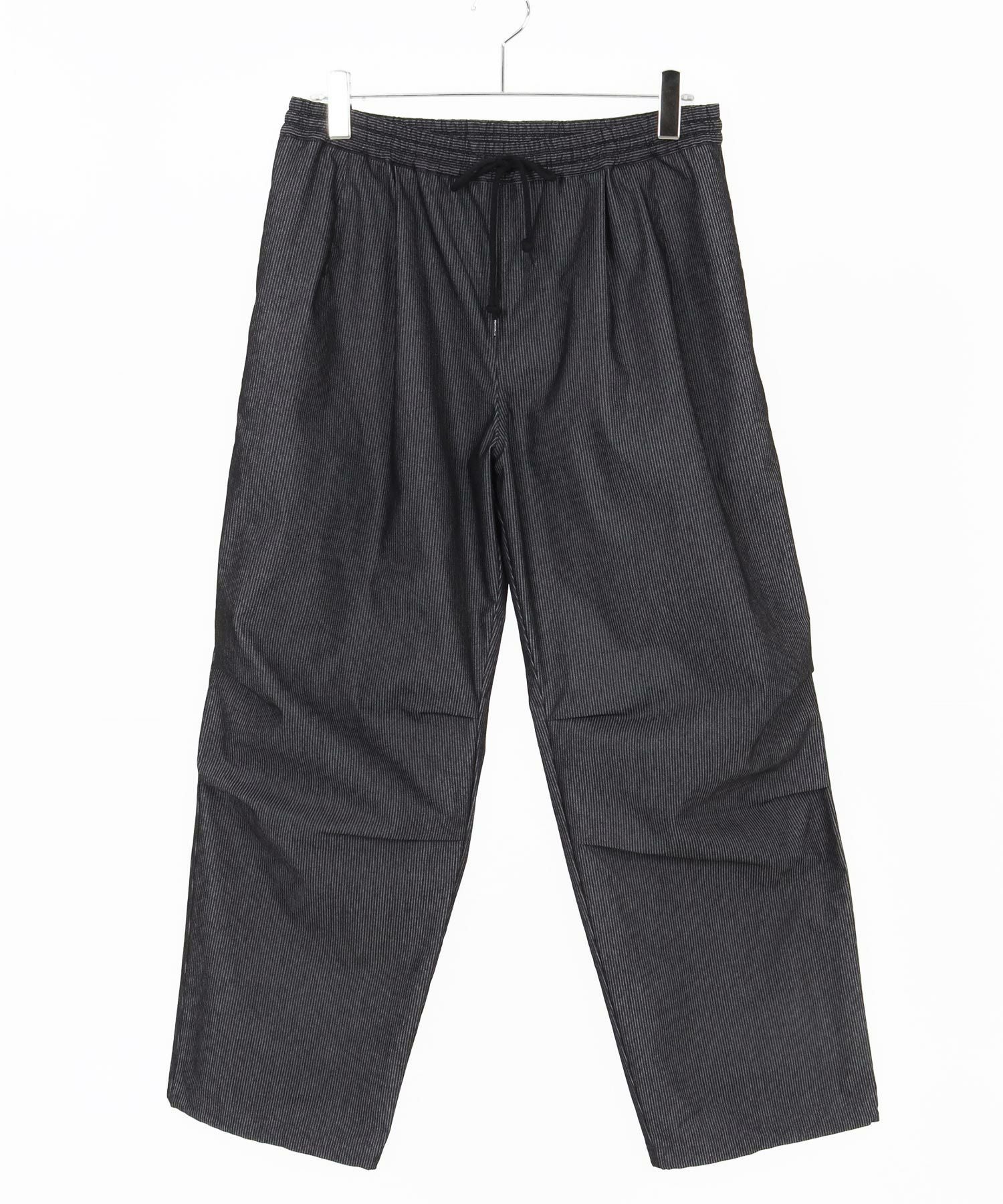 50%OFF【CAMBIO(カンビオ)】綿バイオストライプ膝タックパンツ(25050CM