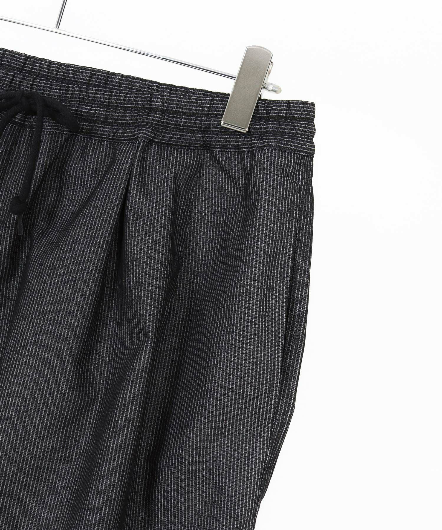 50%OFF【CAMBIO(カンビオ)】綿バイオストライプ膝タックパンツ(25050CM