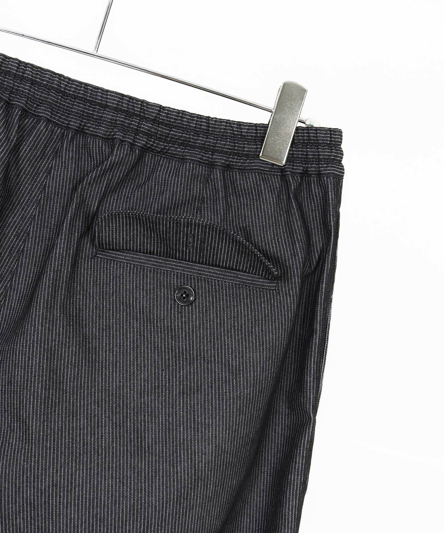 50%OFF【CAMBIO(カンビオ)】綿バイオストライプ膝タックパンツ(25050CM