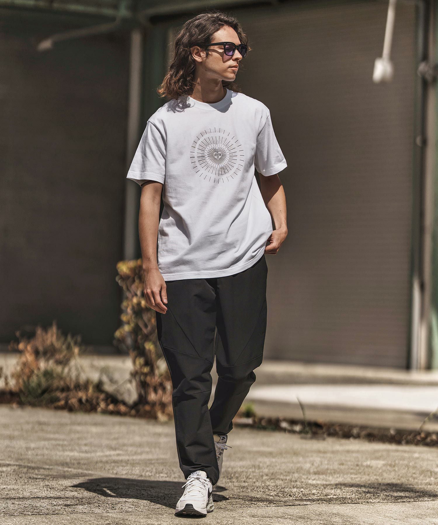 30%OFF【CAMBIO(カンビオ)】ナイロンストレッチ切り替えパンツ