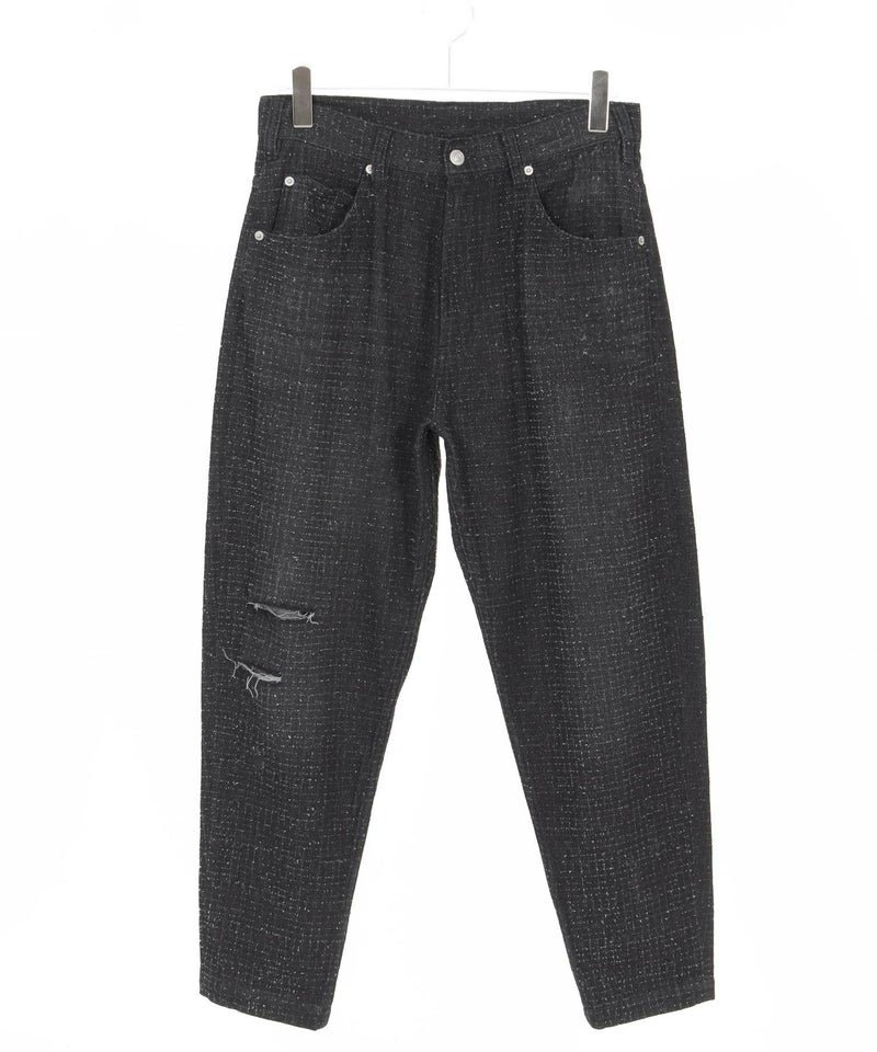 50%OFF【CAMBIO(カンビオ)】ダメージ加工JQDデニムテーパードパンツ 
