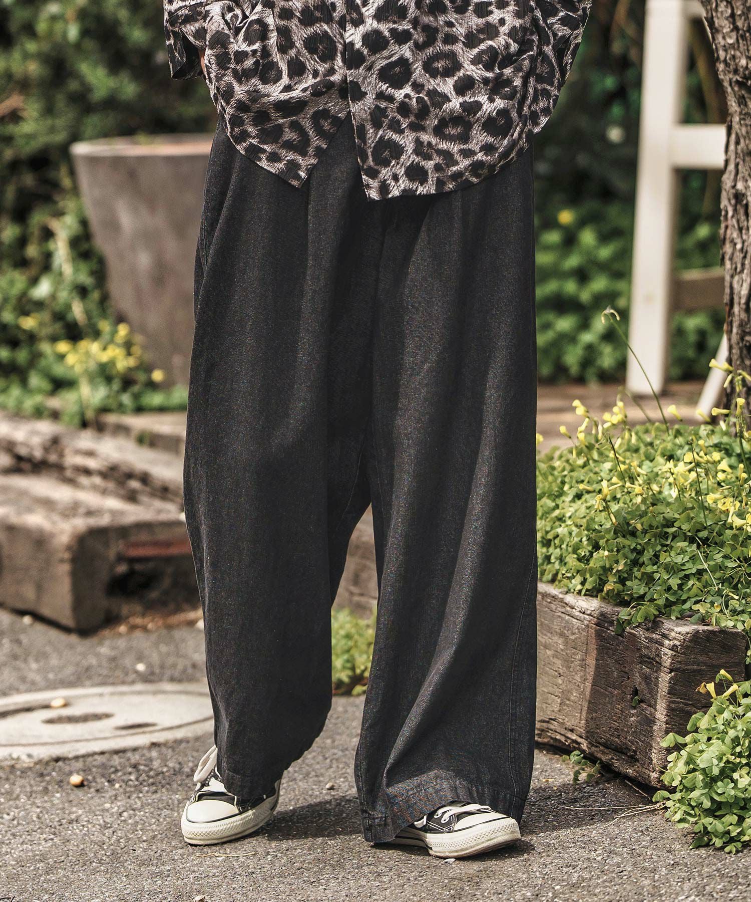 30%OFF【CAMBIO(カンビオ)】タック入りワイドデニムパンツ | CAMBIO