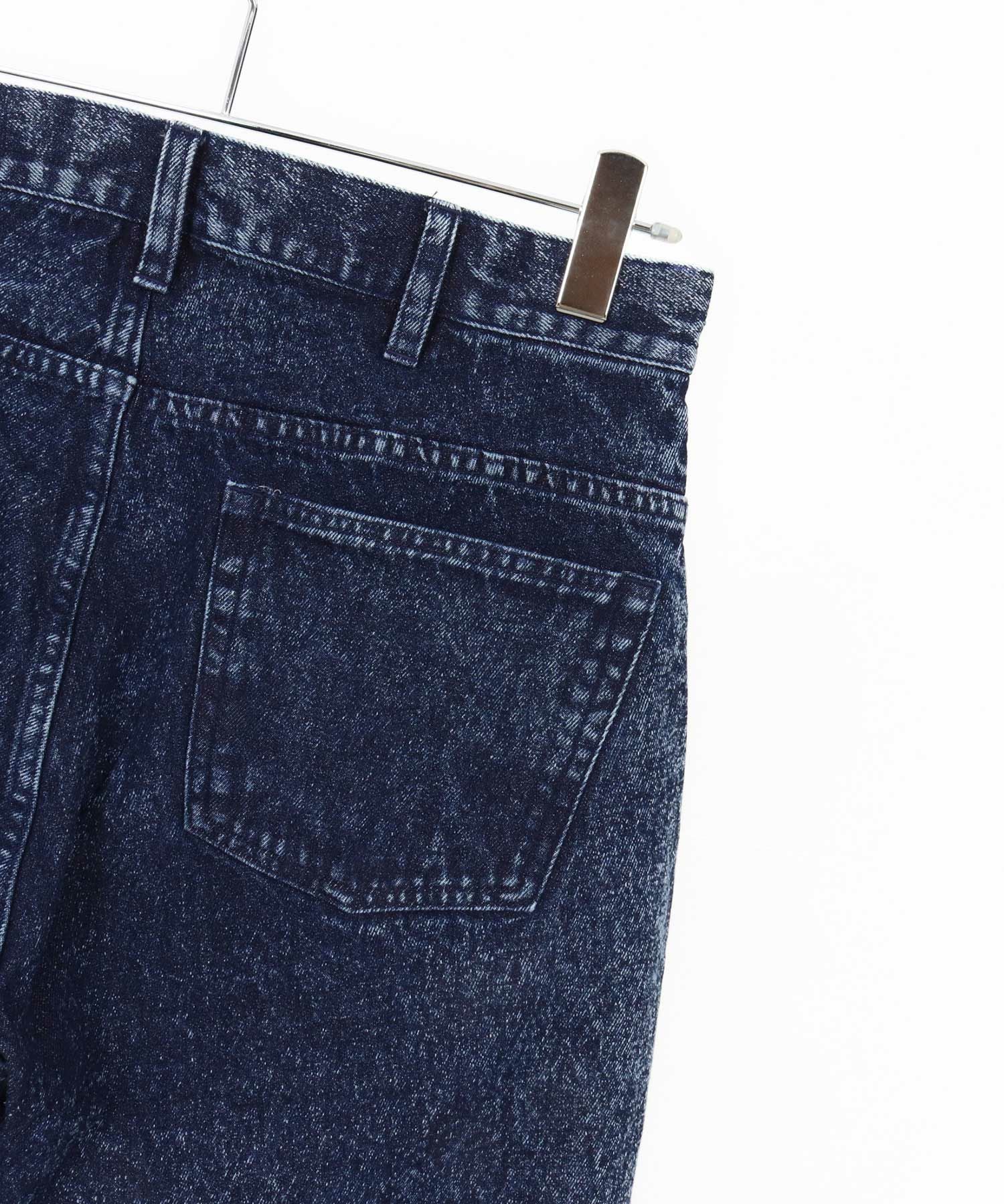 30%OFF【CAMBIO(カンビオ)】 ケミカルウォッシュデニムテーパード