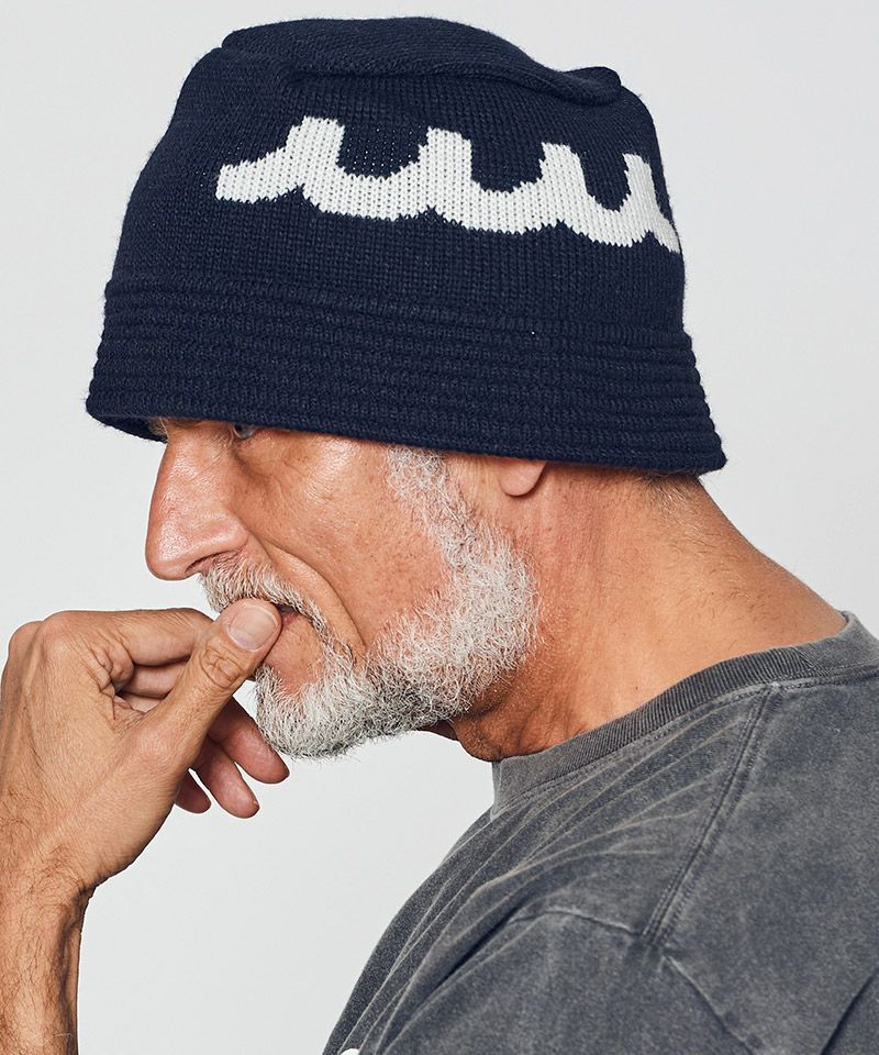 ACANTHUS(アカンサス)】muta Wave Logo Knit Bucket Hat ニット