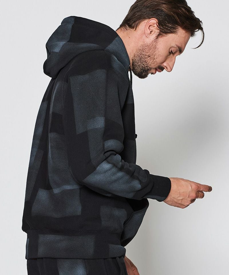50%OFF【ACANTHUS(アカンサス)】Patchwork Paint Hooded Sweatshirt