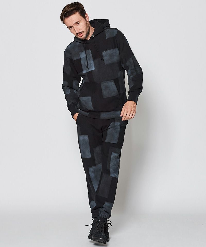 50%OFF【ACANTHUS(アカンサス)】Patchwork Paint Hooded Sweatshirt