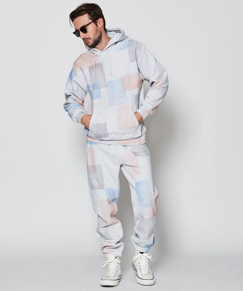50%OFF【ACANTHUS(アカンサス)】Patchwork Paint Hooded Sweatshirt