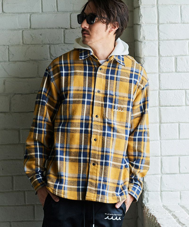 ACANTHUS(アカンサス)】muta Hooded Flannel Shirts フードシャツ