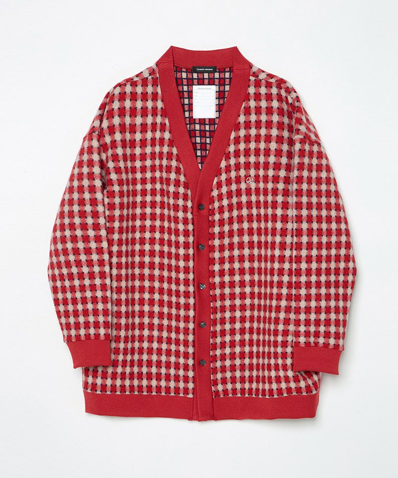 TENDER PERSON 2022 ss カーディガン TENDER PERSON(テンダーパーソン)】CHECK CARDIGAN カーディガン(SJLT