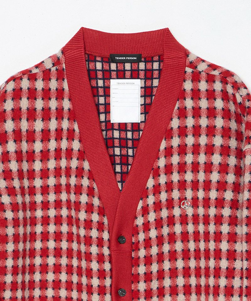 TENDER PERSON(テンダーパーソン)】CHECK CARDIGAN カーディガン(SJLT