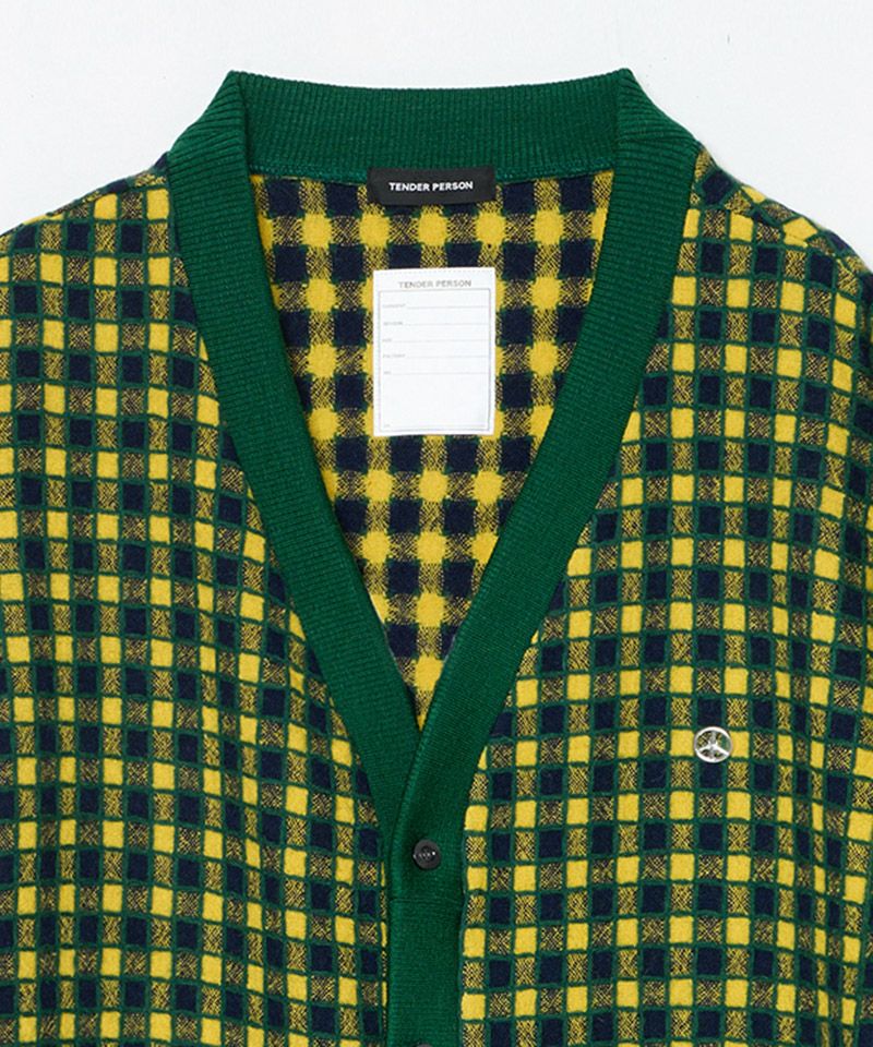 TENDER PERSON(テンダーパーソン)】CHECK CARDIGAN カーディガン(SJLT