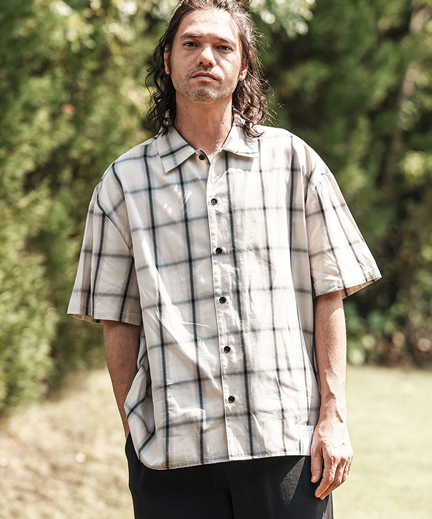 CAMBIO(カンビオ)】Cotton Ombre Check Shirts オンブレチェックシャツ