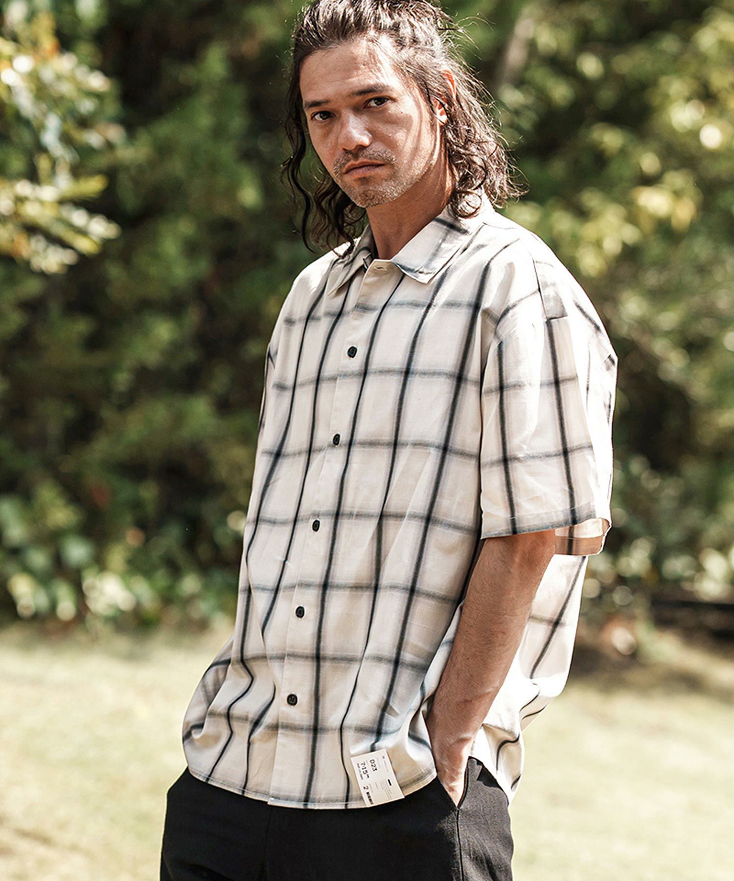 CAMBIO(カンビオ)】Cotton Ombre Check Shirts オンブレチェックシャツ
