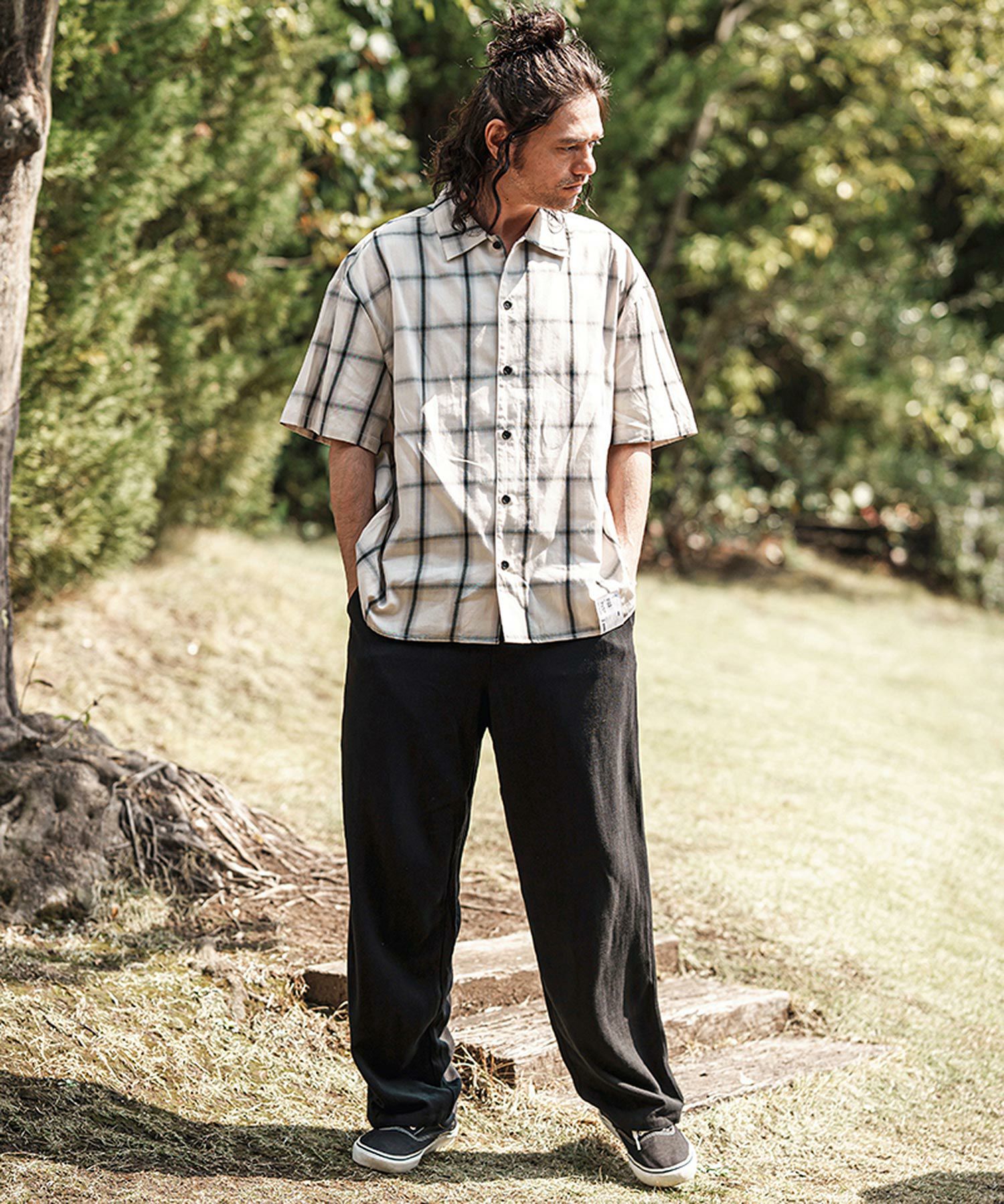CAMBIO(カンビオ)】Cotton Ombre Check Shirts オンブレチェックシャツ