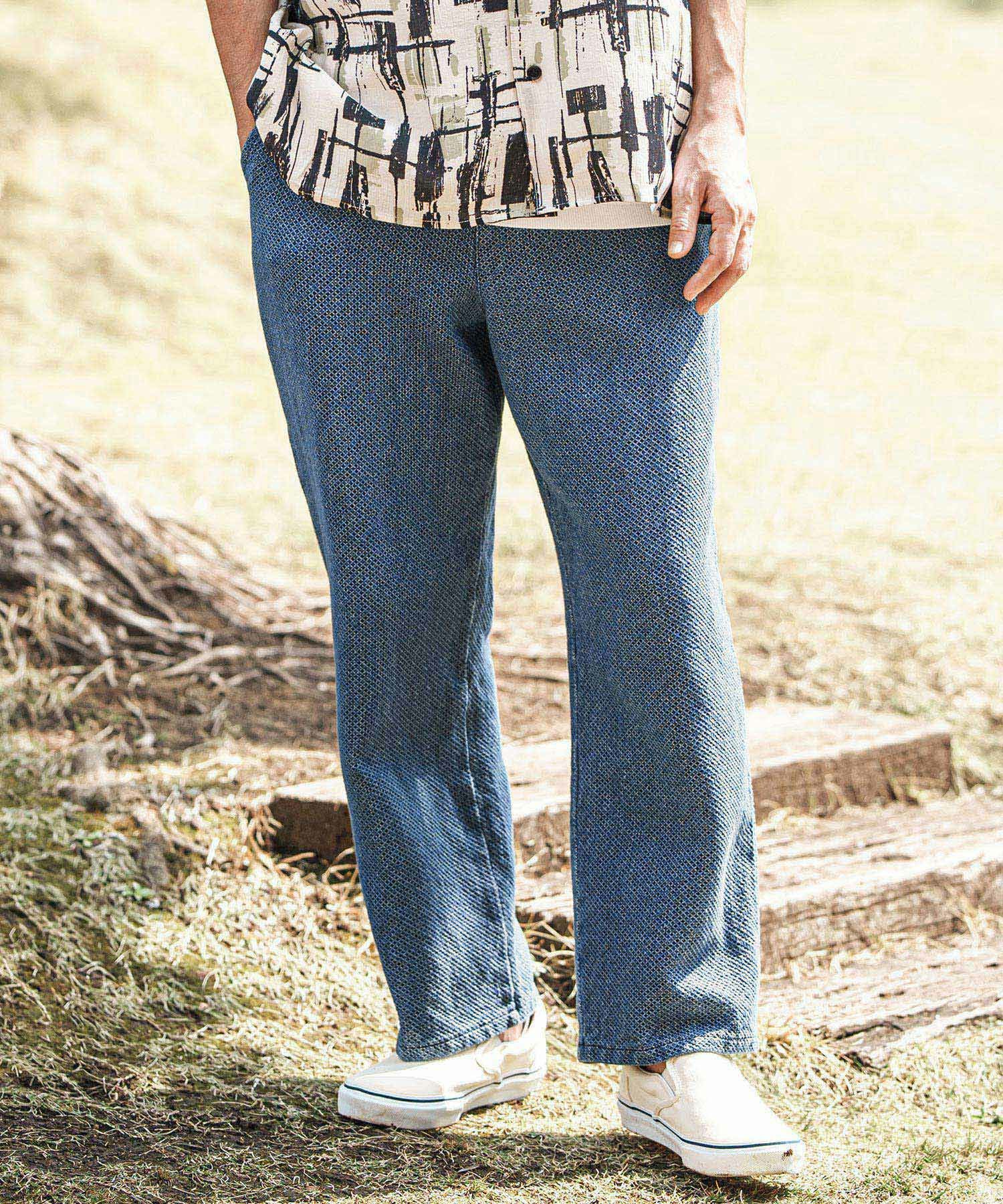 CAMBIO(カンビオ)】Jacquard Denim Wide Straight Pants ワイド